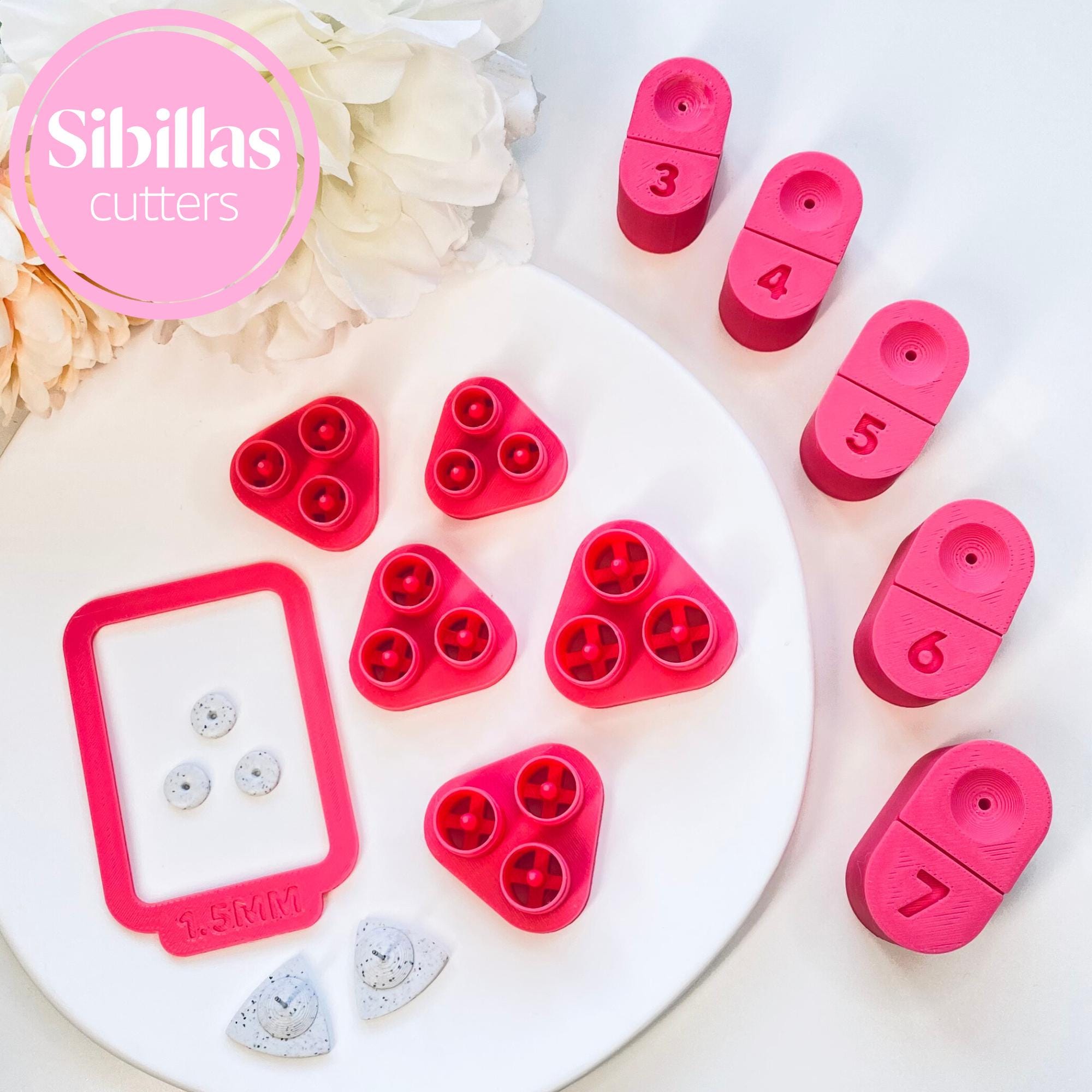 Polymer clay earring post embed tool for DIY stud earrings and jewelry