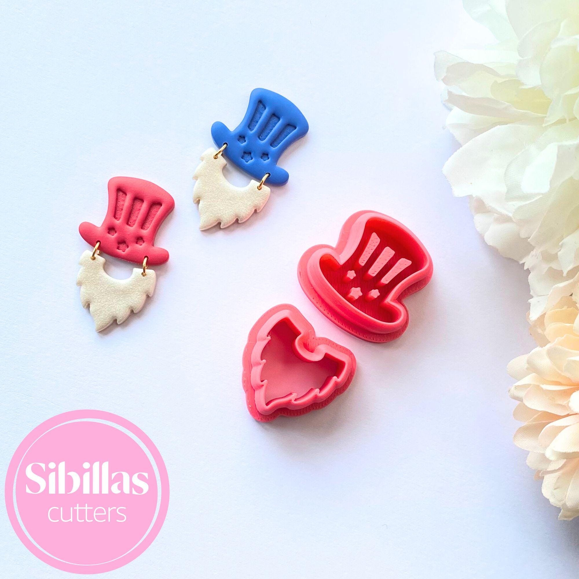 American-themed gnome clay cutter set for DIY polymer clay earrings and crafts