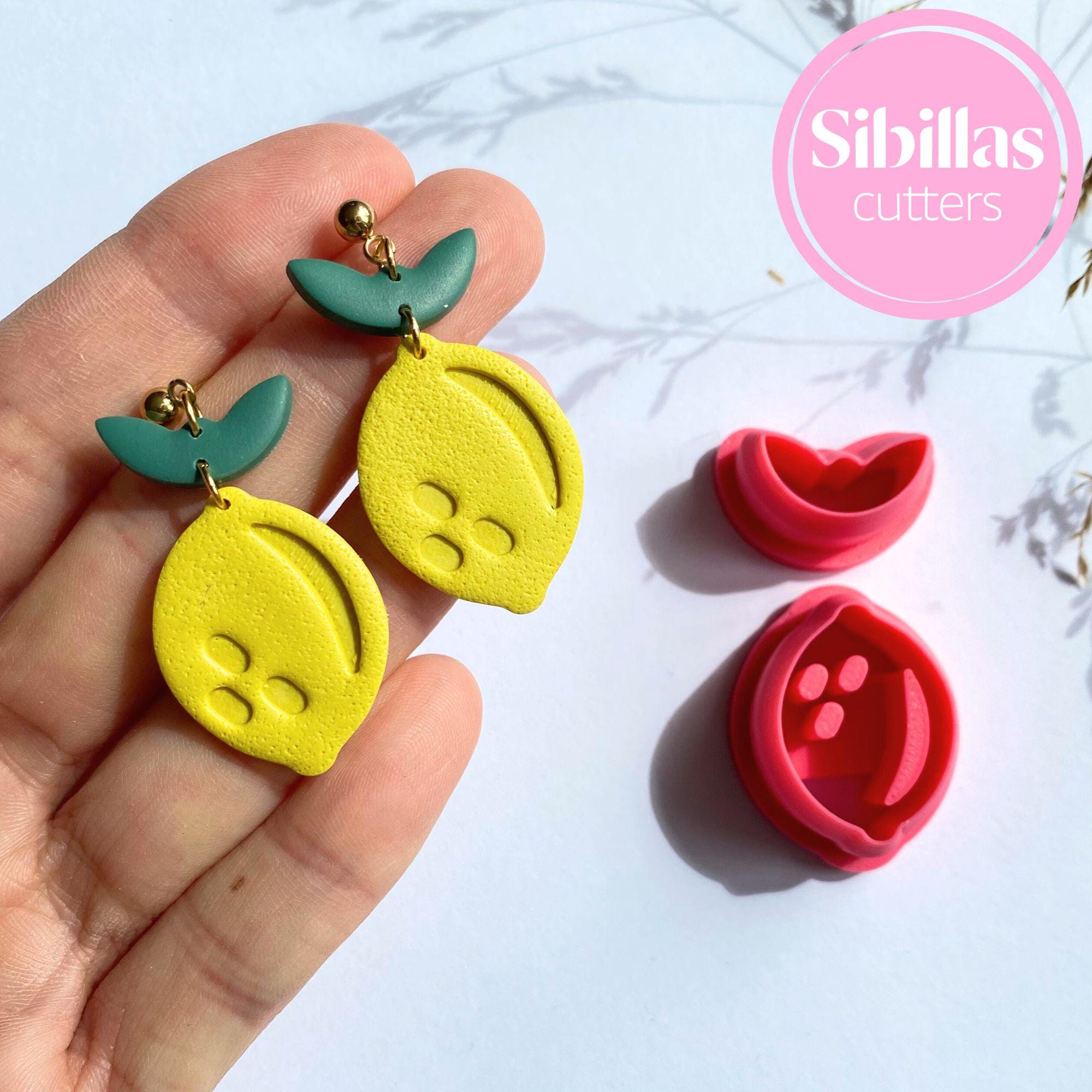 DIY crafting tool: lemon dangle cutters for polymer clay earrings and cute projects