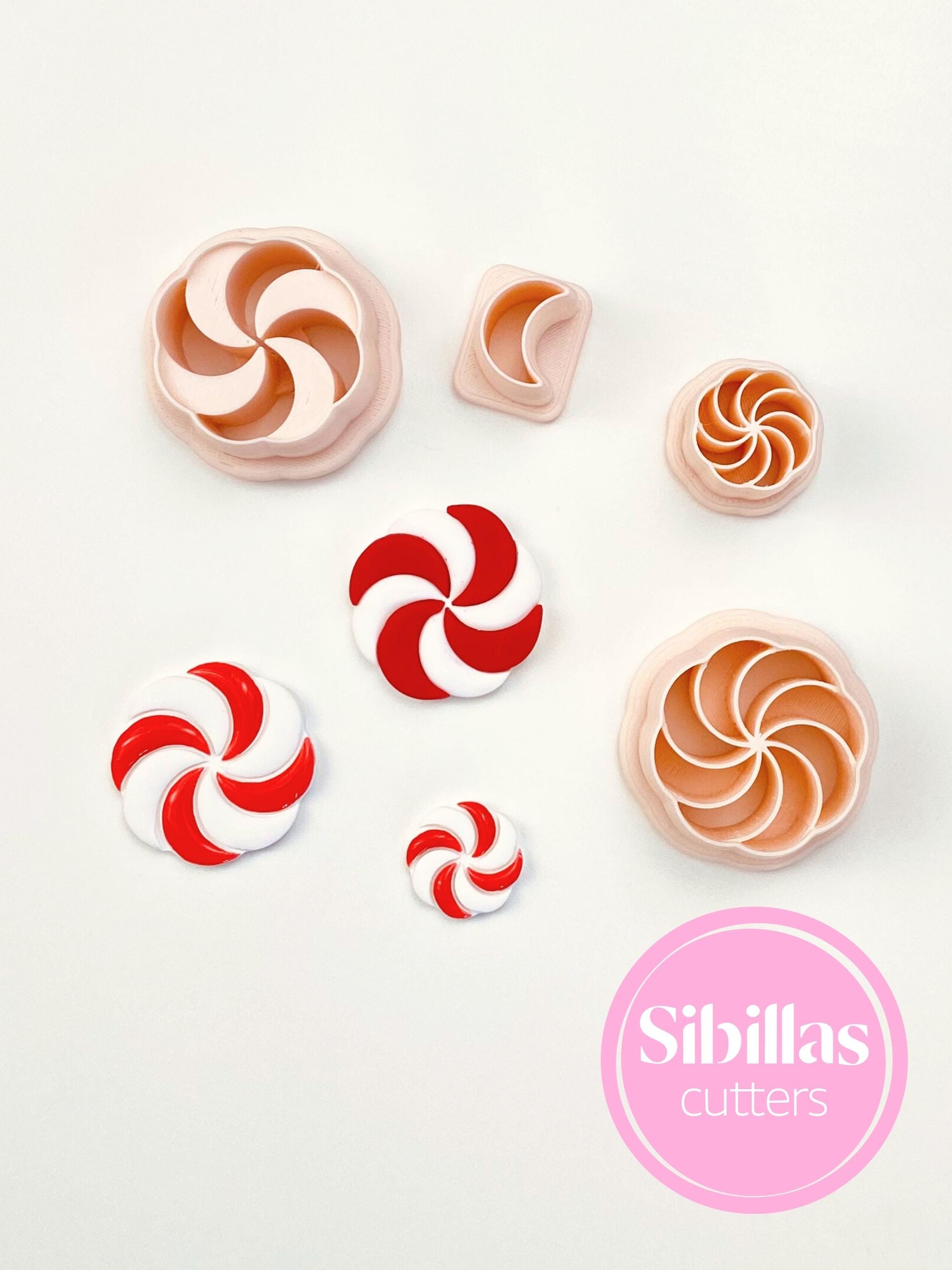 Christmas candy polymer clay cutter for holiday earrings, charms, and DIY jewelry