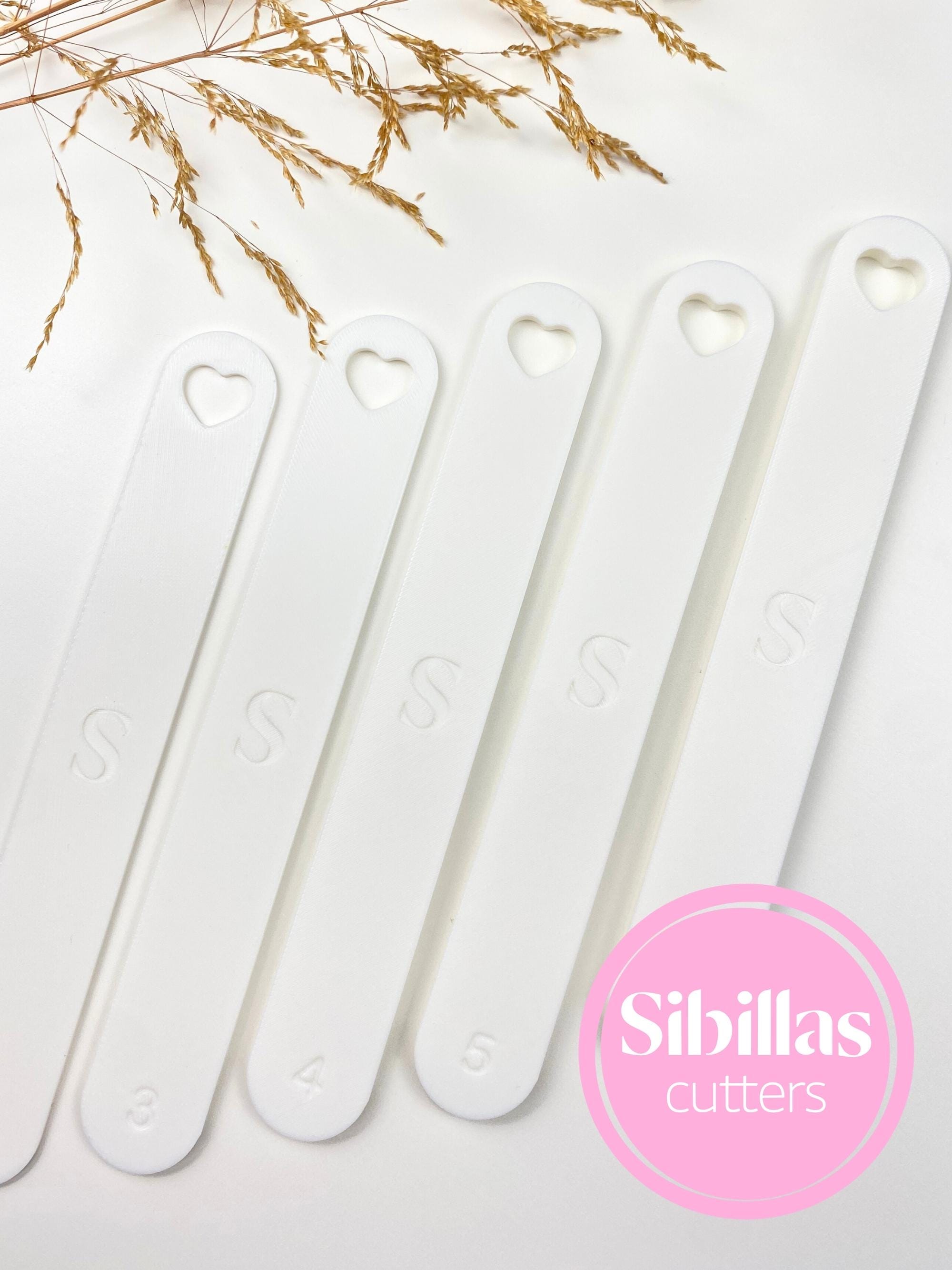 Clay thickness guide set for rolling polymer clay evenly for earrings