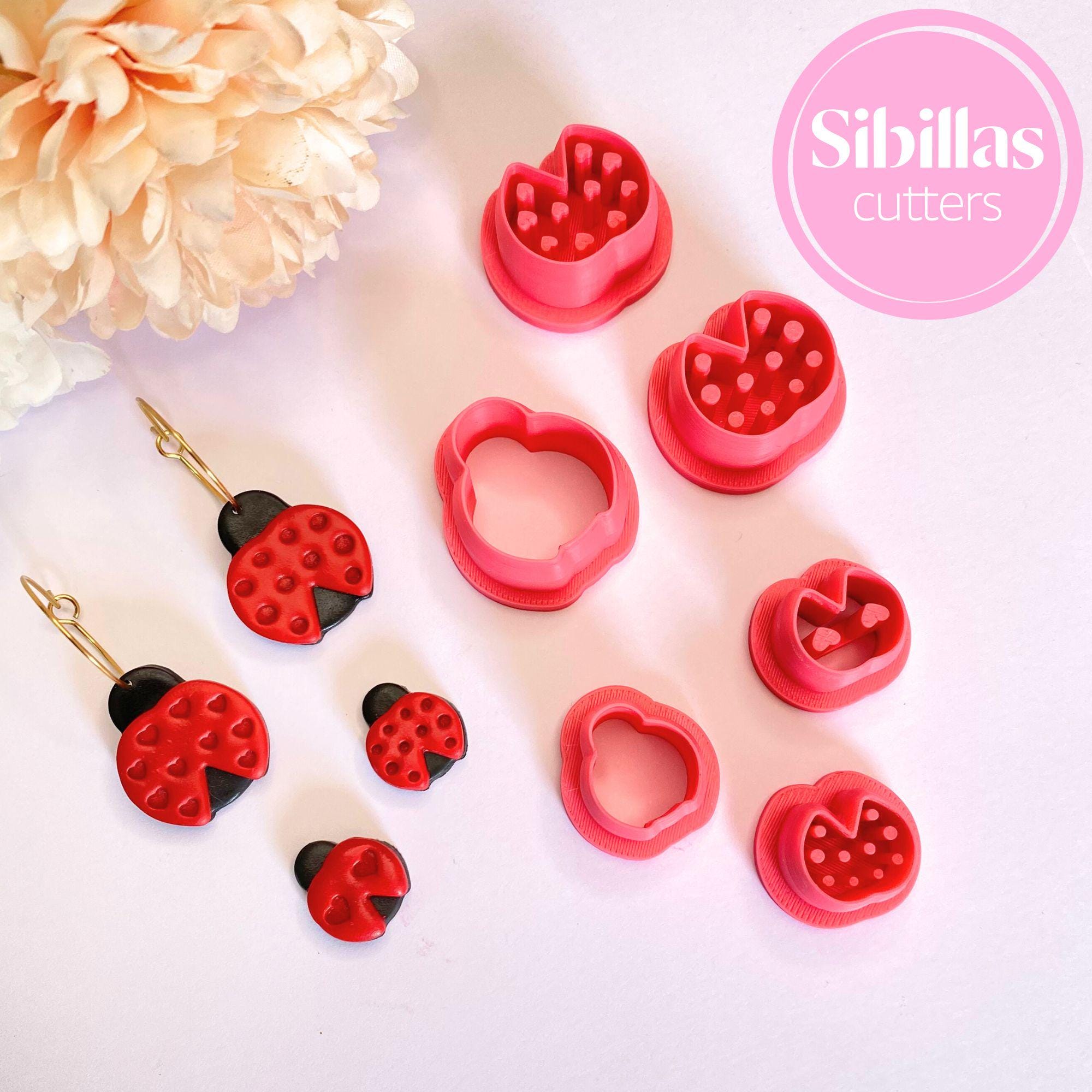 Ladybug-shaped clay cutter for polymer clay jewelry and handmade designs