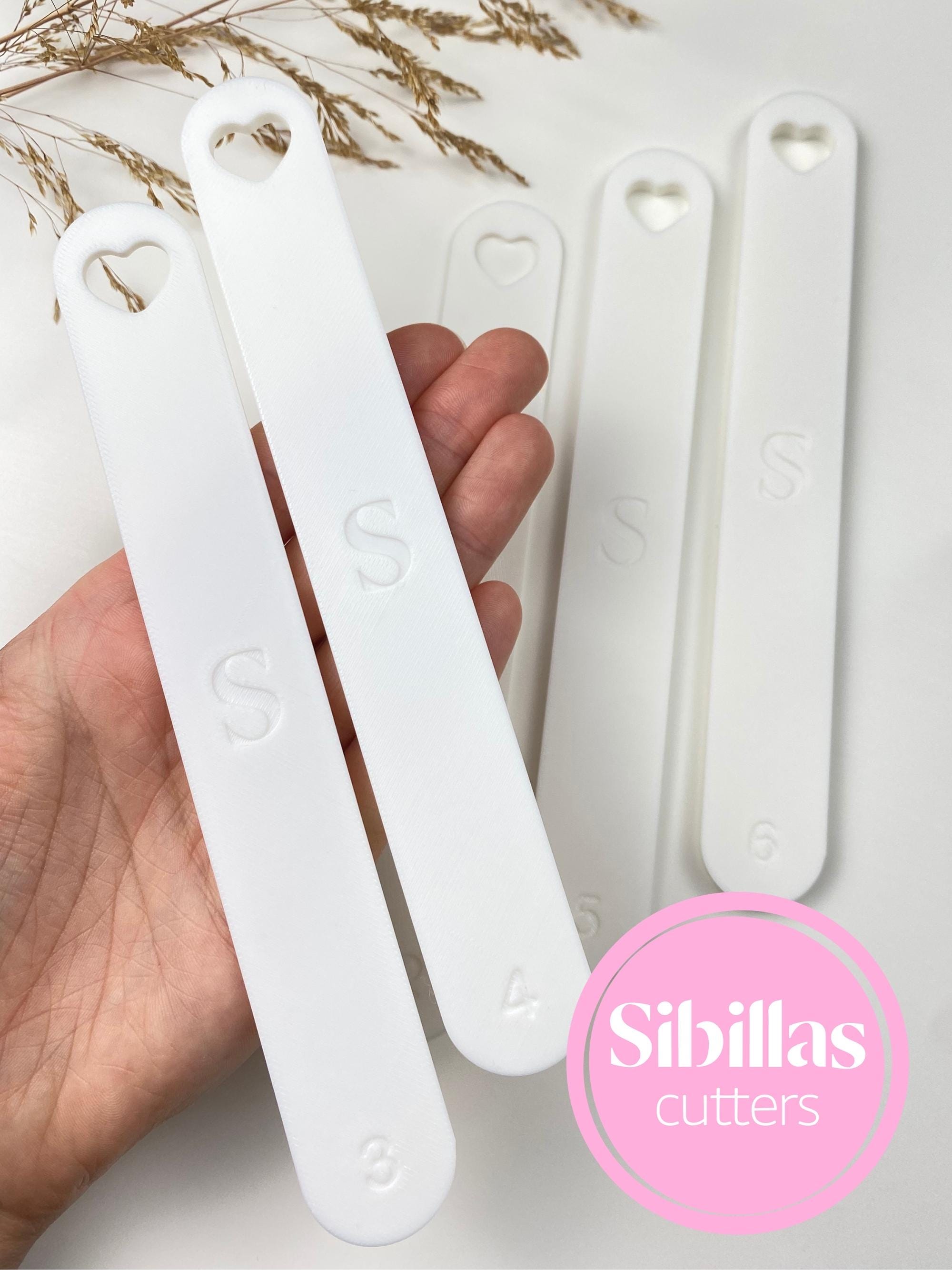 Polymer clay thickness guides for uniform sheets and earring making