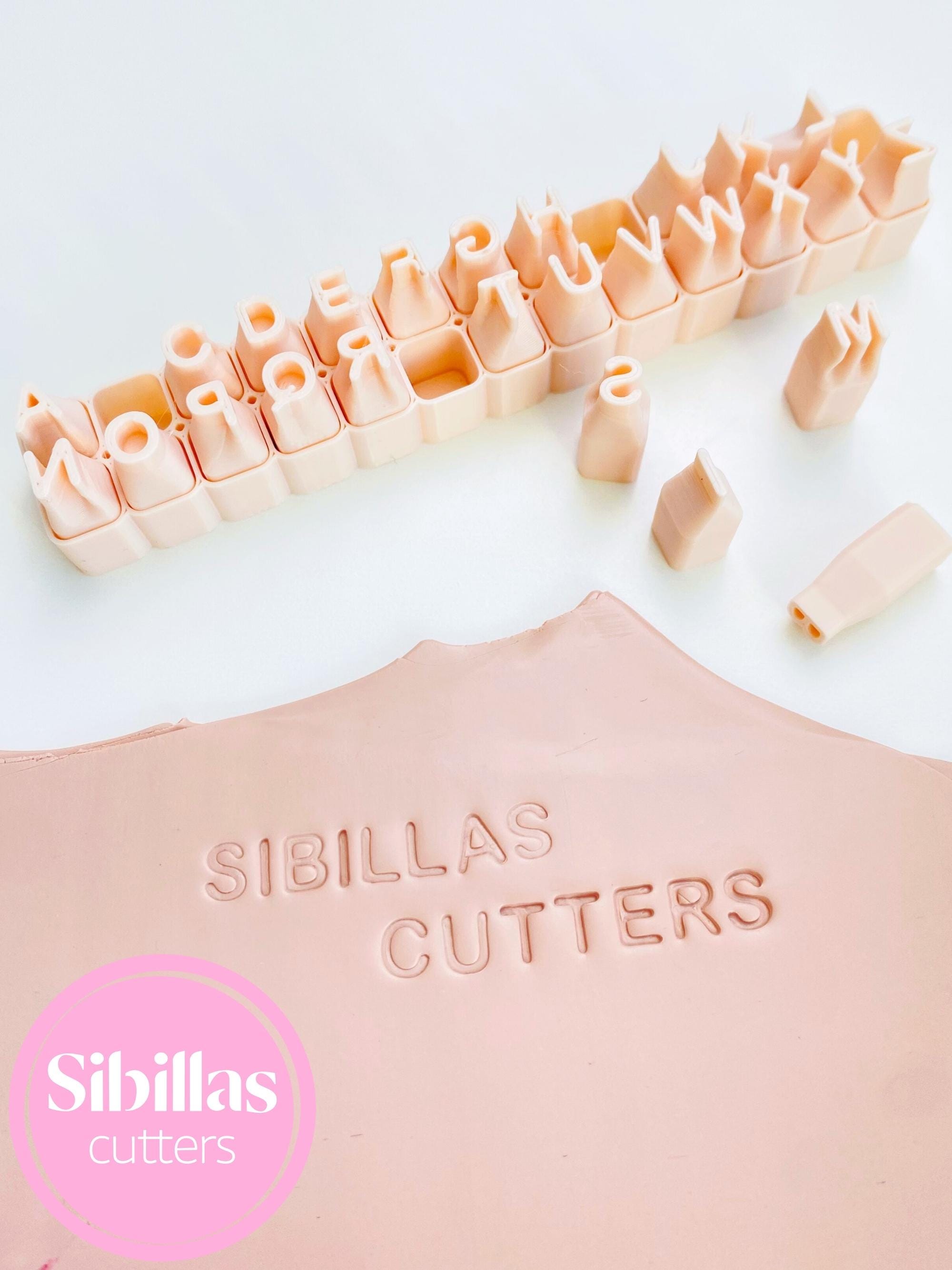 Polymer clay uppercase alphabet stamps for crafting and jewelry making