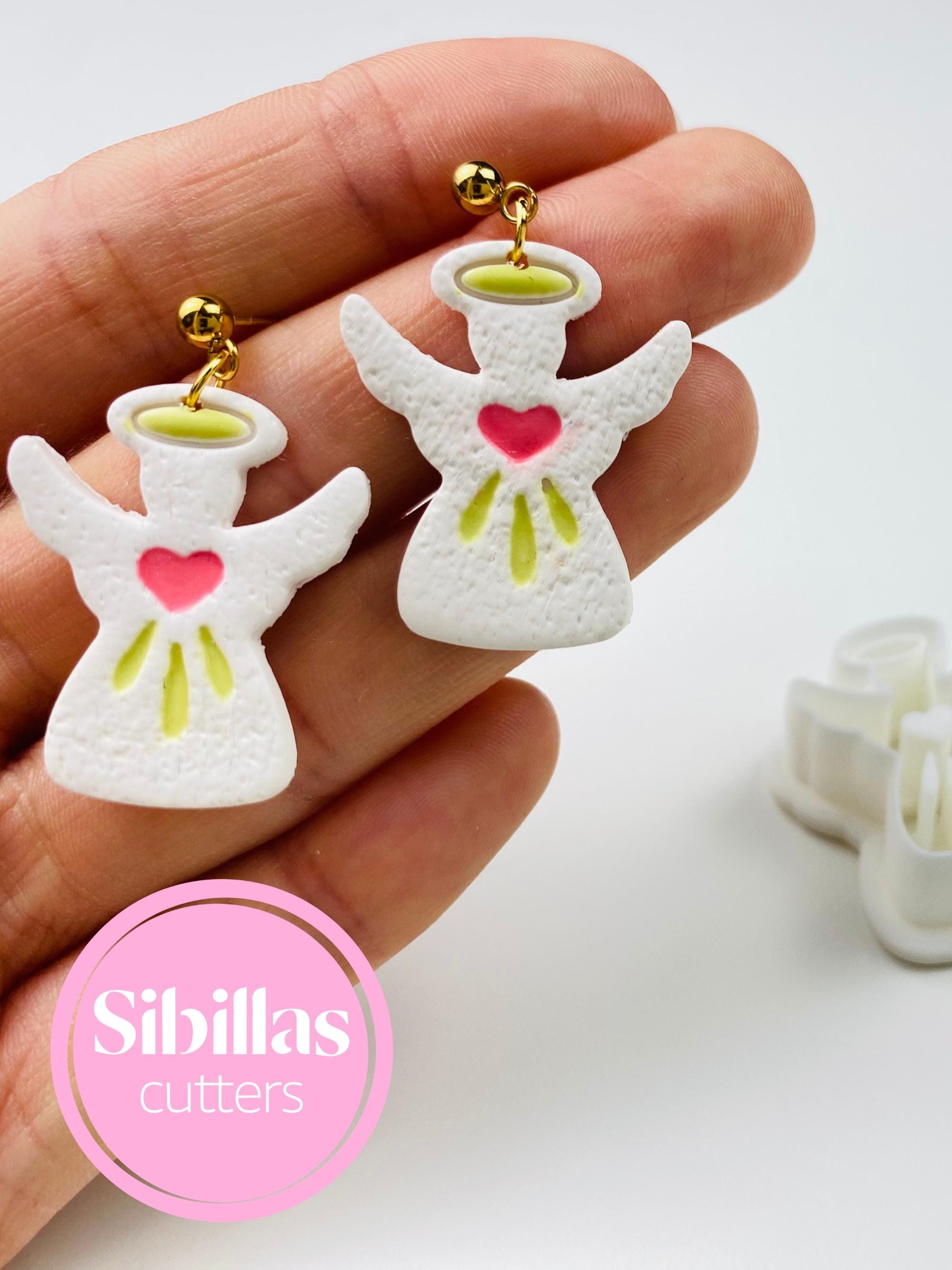 Christmas and Valentine angel polymer clay cutter for cute jewelry making