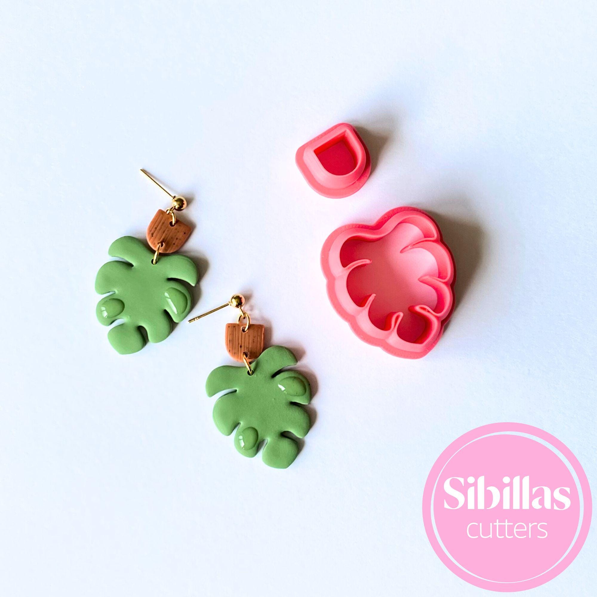 Monstera leaf clay cutter for crafting, perfect for polymer clay, fondant, and DIY projects