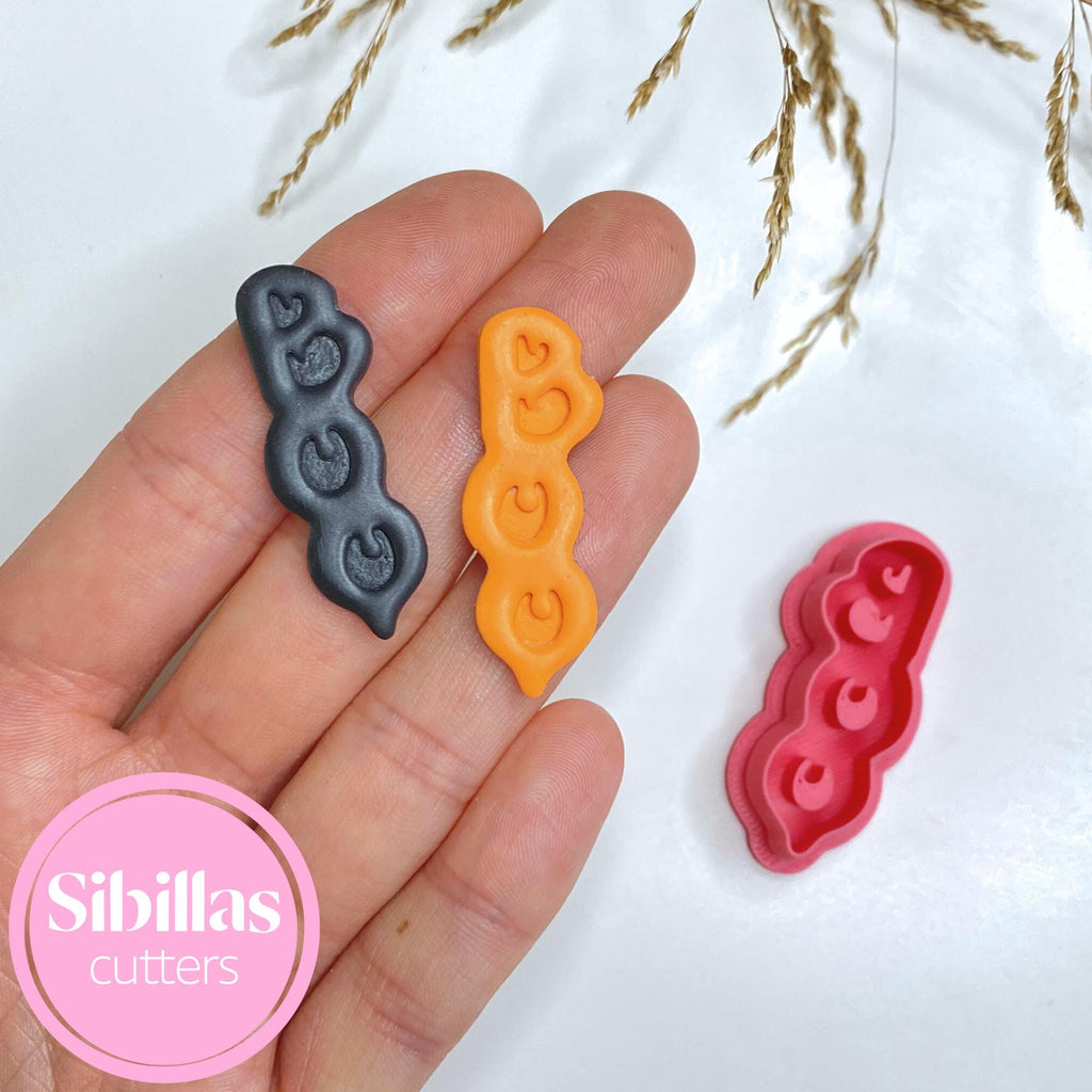 Boo Halloween polymer clay cutter for spooky festive earrings and charms