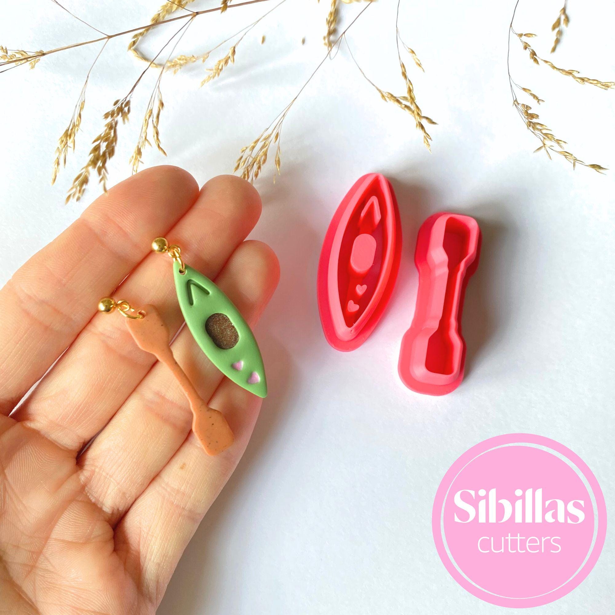 DIY jewelry tool: kayak polymer clay cutters for boho earrings and creative projects