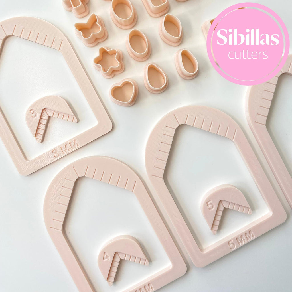 DIY jewelry tool: polymer clay bead hole maker and cutter set for charms