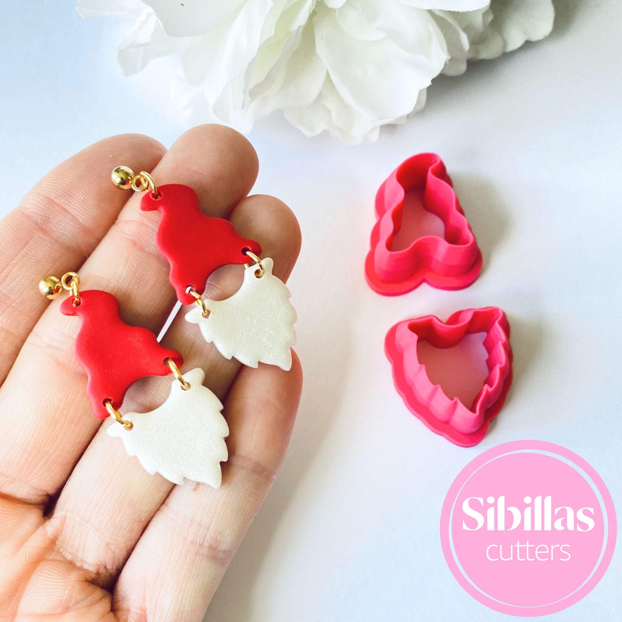 christmas gnome polymer clay cutter for earrings