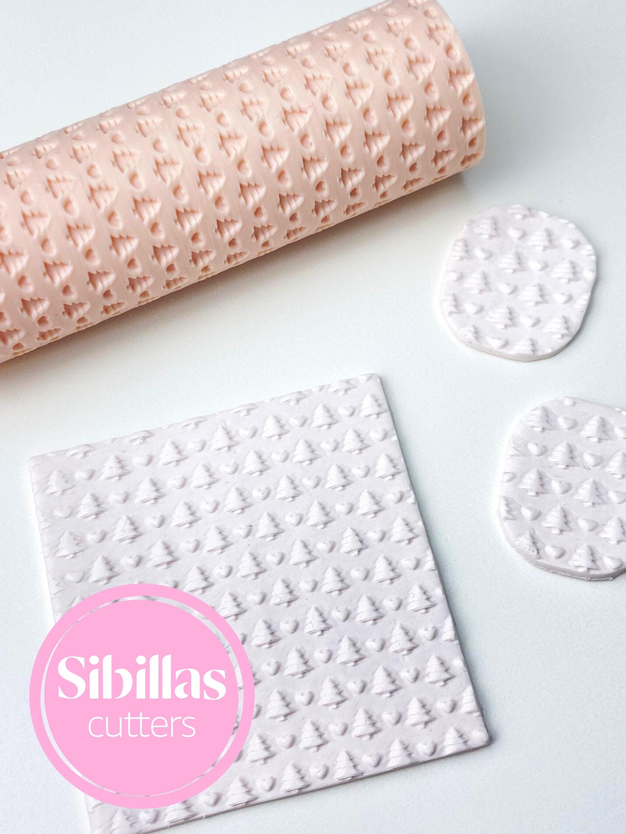 Reusable Christmas pattern clay roller for handmade polymer clay jewelry and crafts