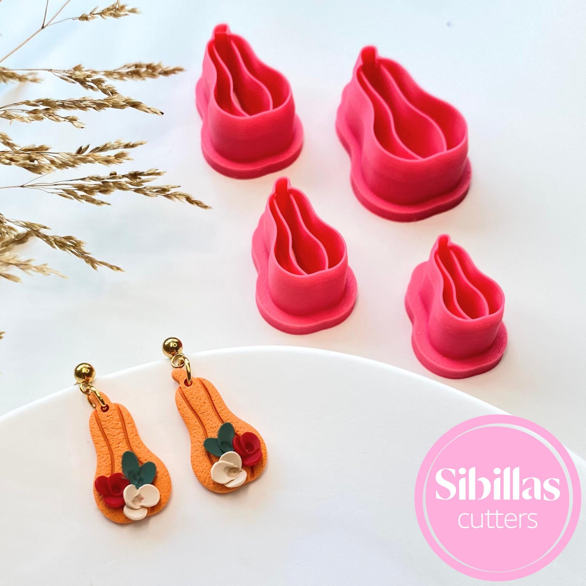 pumpkin polymer clay cutter for Halloween earrings