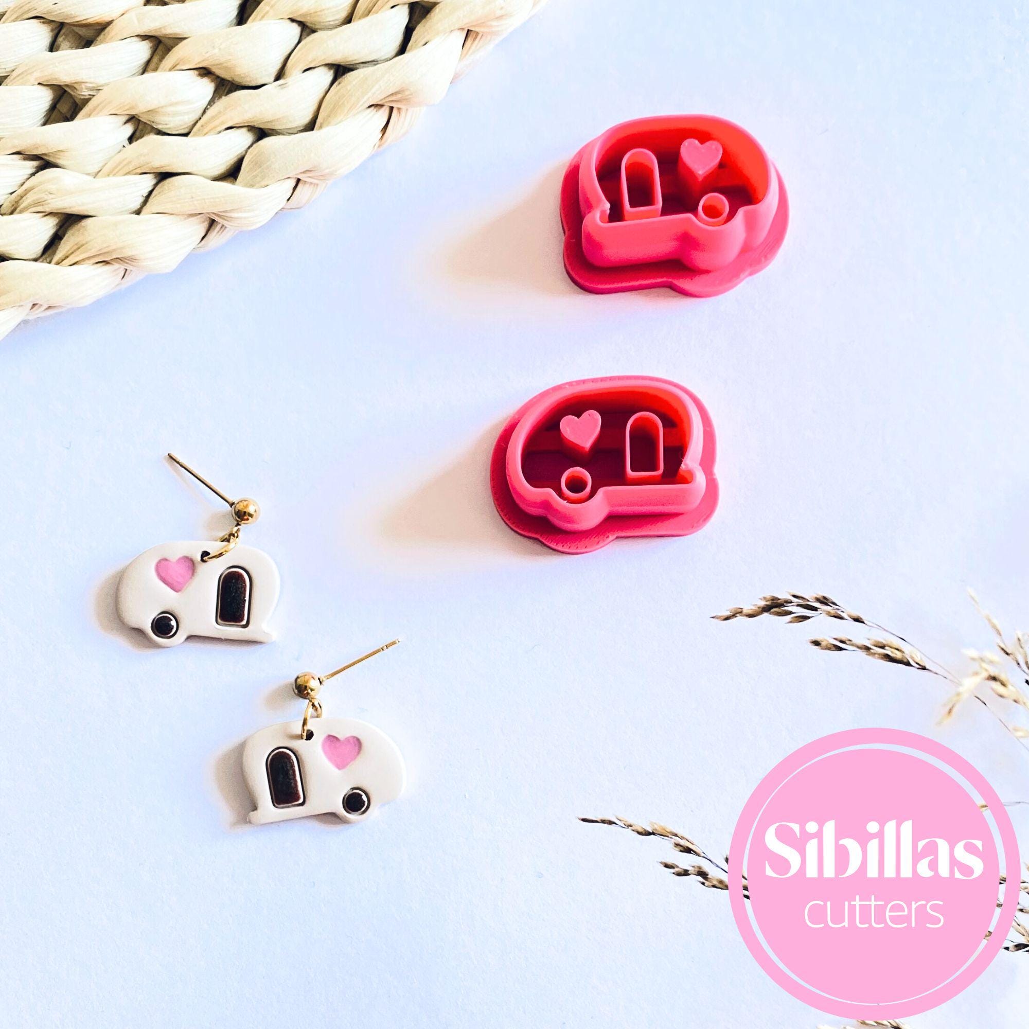 Camper polymer clay cutter set for cute earrings, charms, and summer DIY crafts