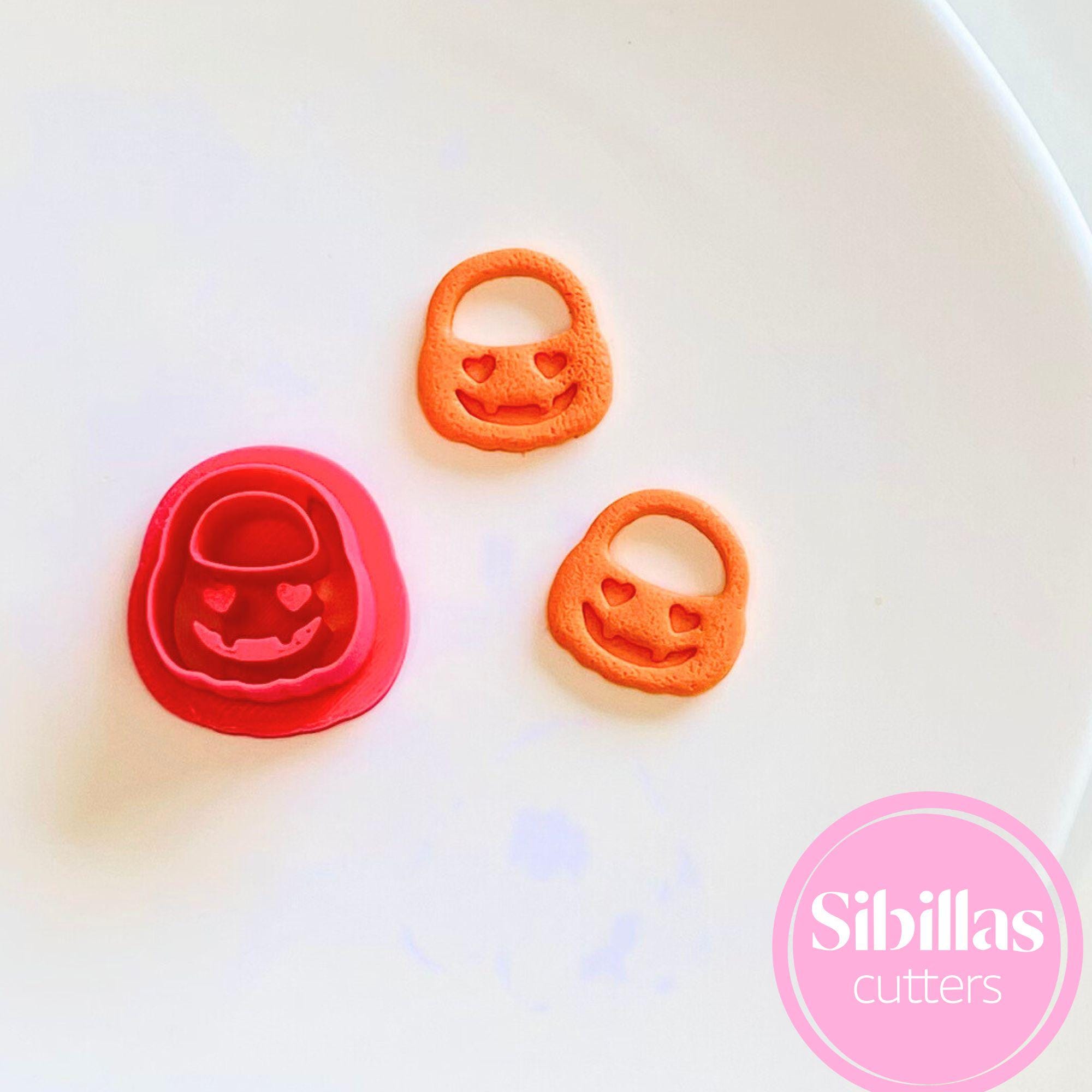 Halloween pumpkin basket clay cutter for polymer clay earrings and DIY projects