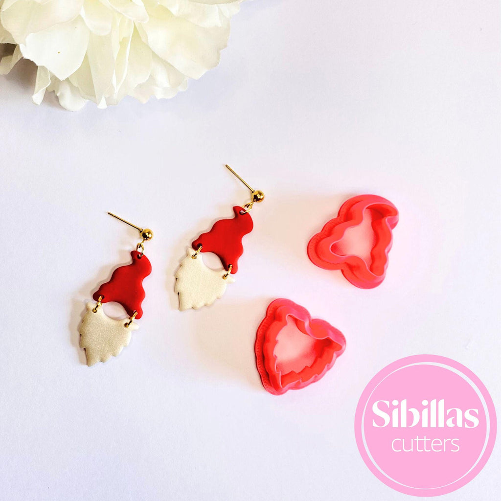 cute Christmas gnome shape cutter for polymer clay