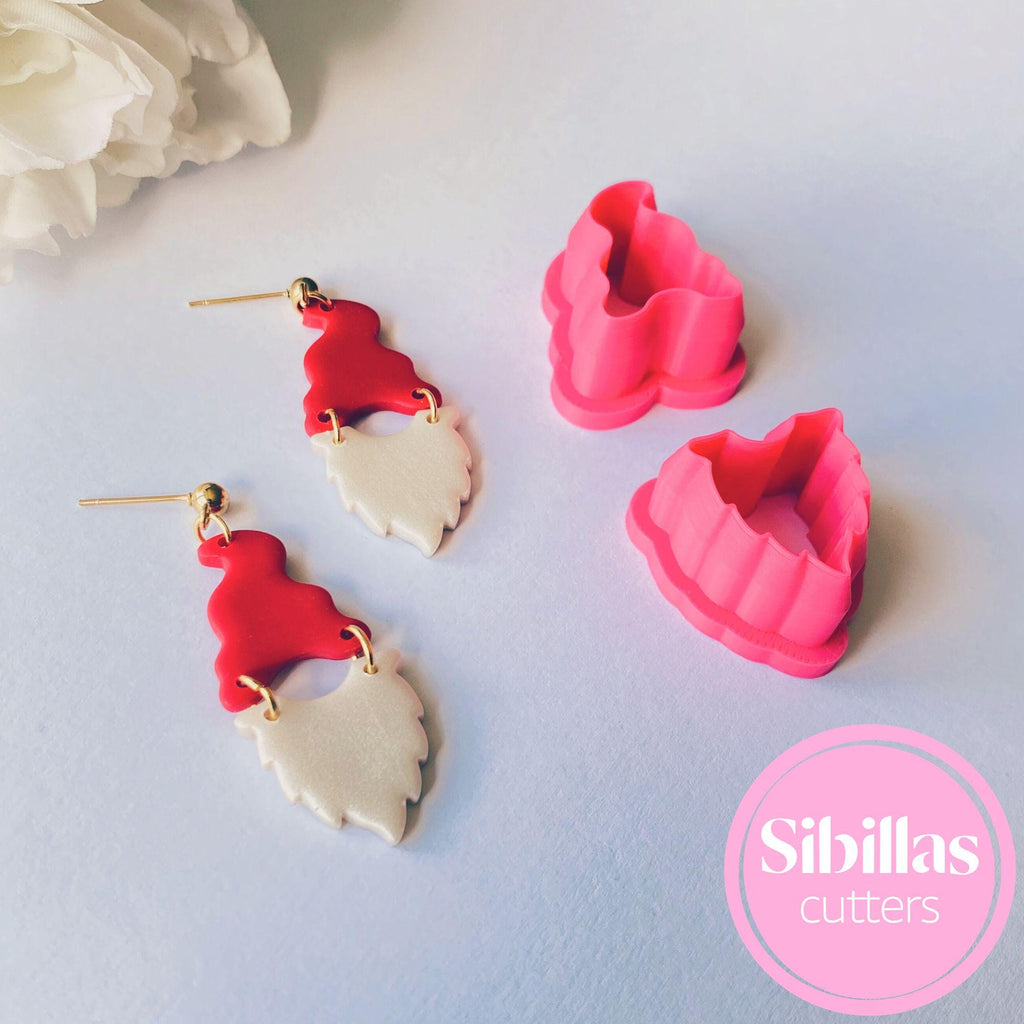 3D printed Christmas gnome earring mold