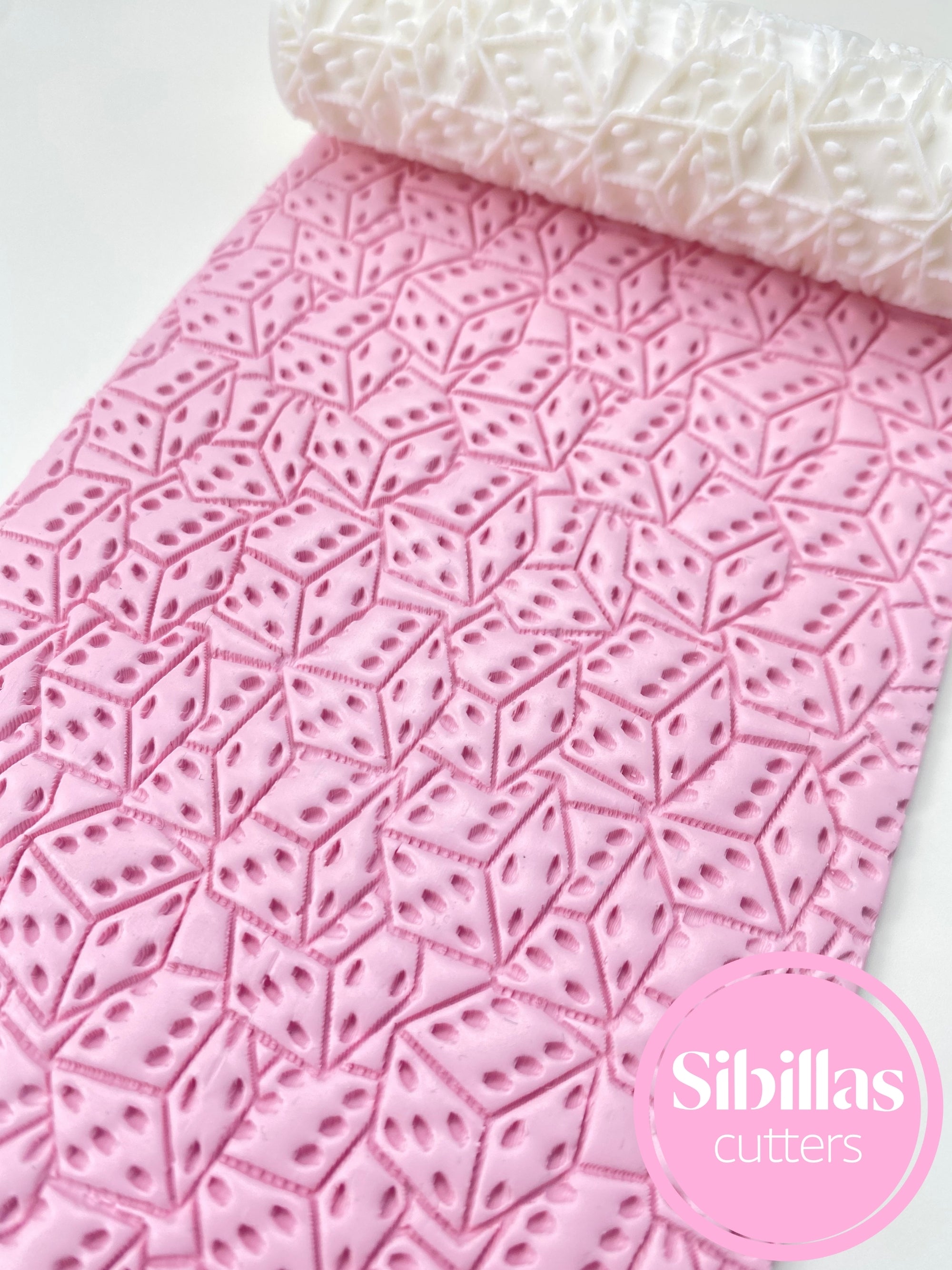 Valentine's Day clay texture roller with heart-shaped patterns, fun pottery stamps, and a holiday ceramic hands roller designed for adding intricate textures to polymer clay, ceramics, and pottery. Perfect for creating festive, custom designs on polymer clay earrings, gifts, and home decor. The heart roller features romantic patterns ideal for Valentine's Day crafts, while the pottery stamps add playful details and the hands roller provides a boho, personalized touch to your DIY creations.