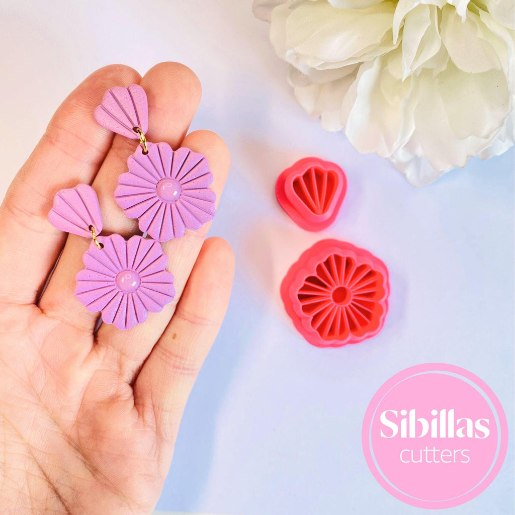Embossed Flower Polymer Clay Cutter