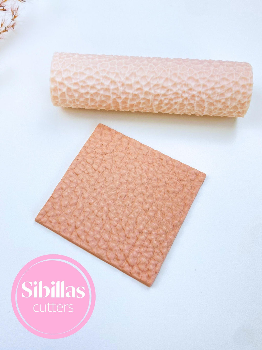 DIY crafting tool: leather clay texture roller for polymer clay jewelry and decorations