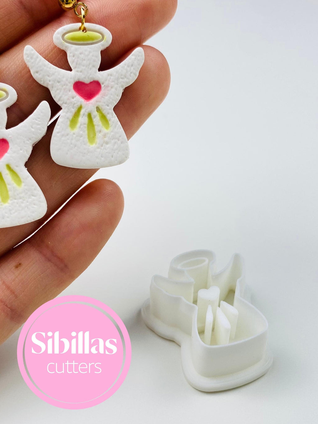 Christmas and Valentine angel polymer clay cutter for cute jewelry making