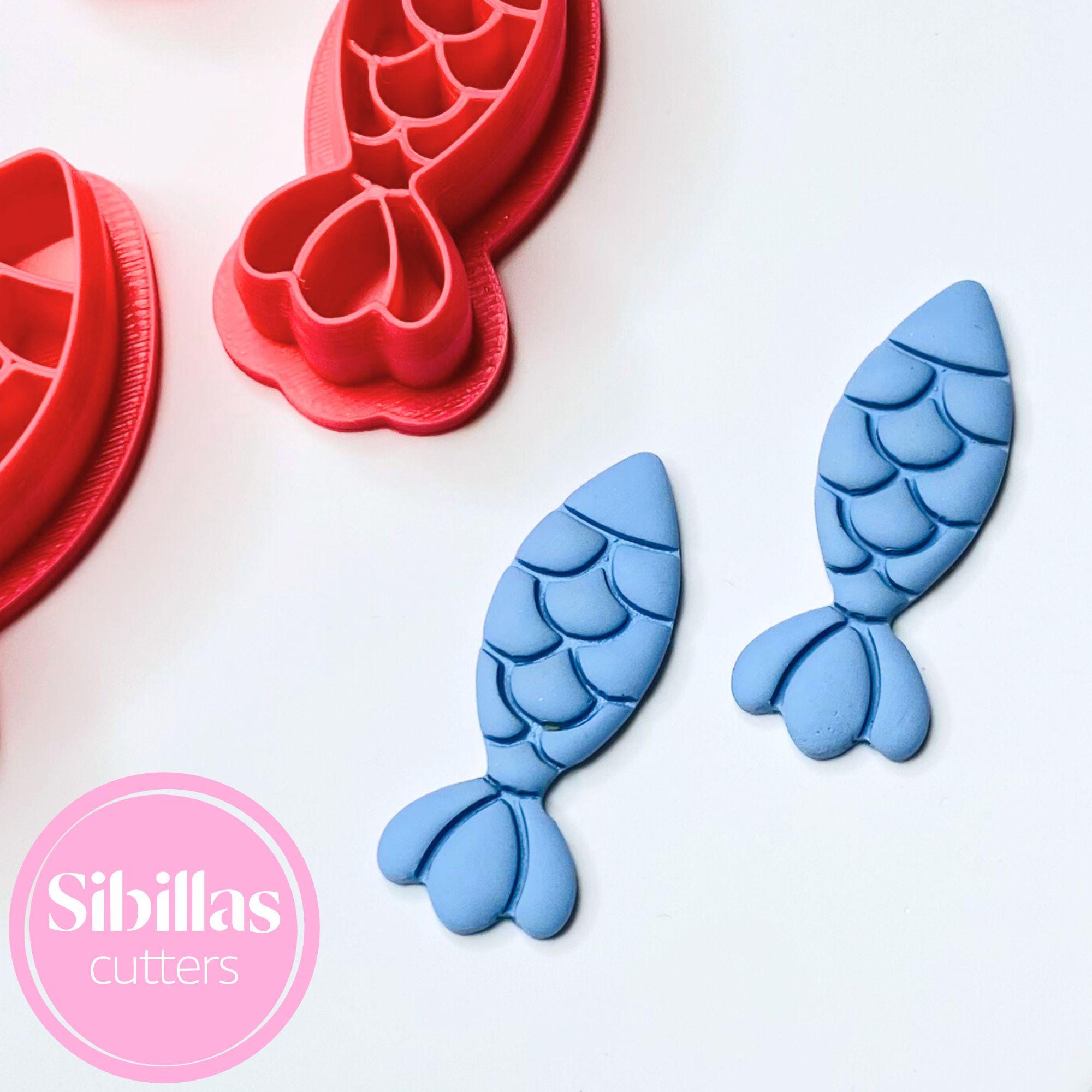 Fish polymer clay cutter for sea life earrings, charms, and nautical crafts