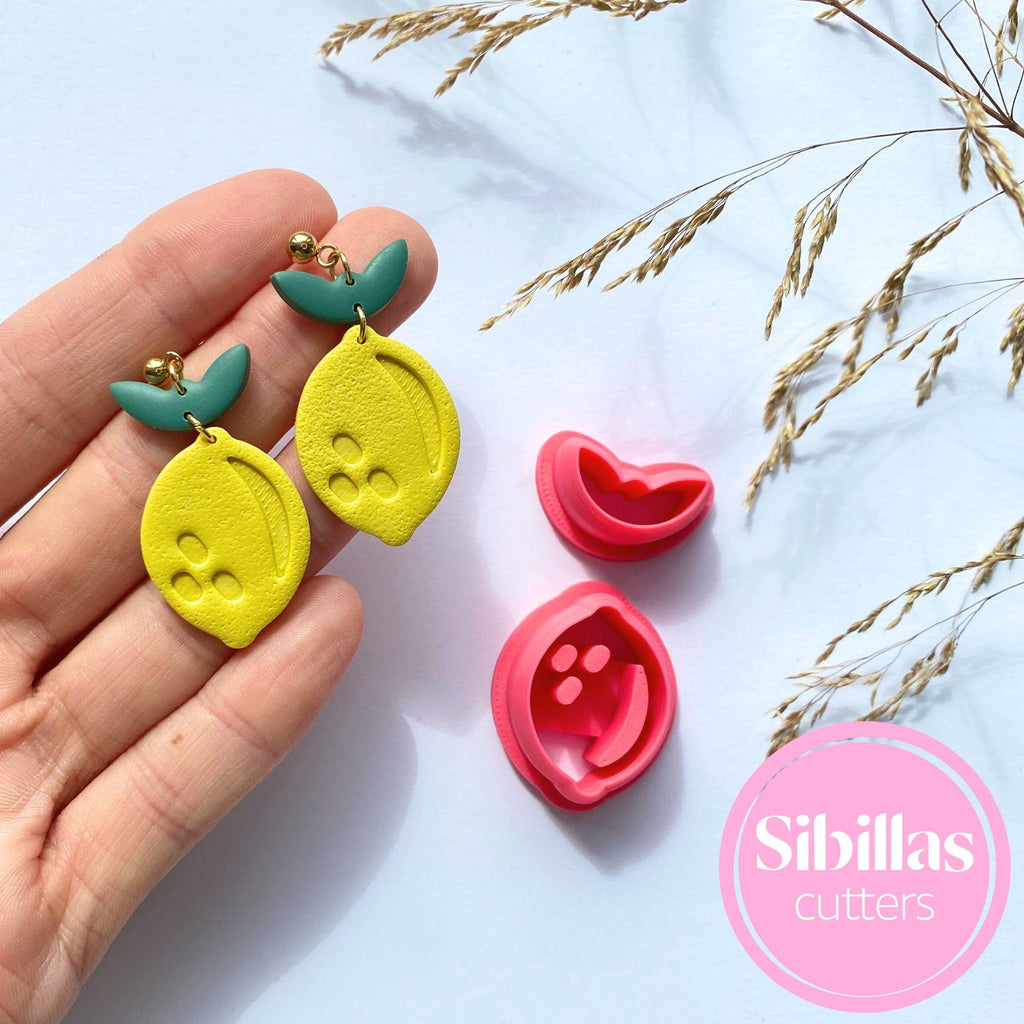 DIY crafting tool: lemon dangle cutters for polymer clay earrings and cute projects