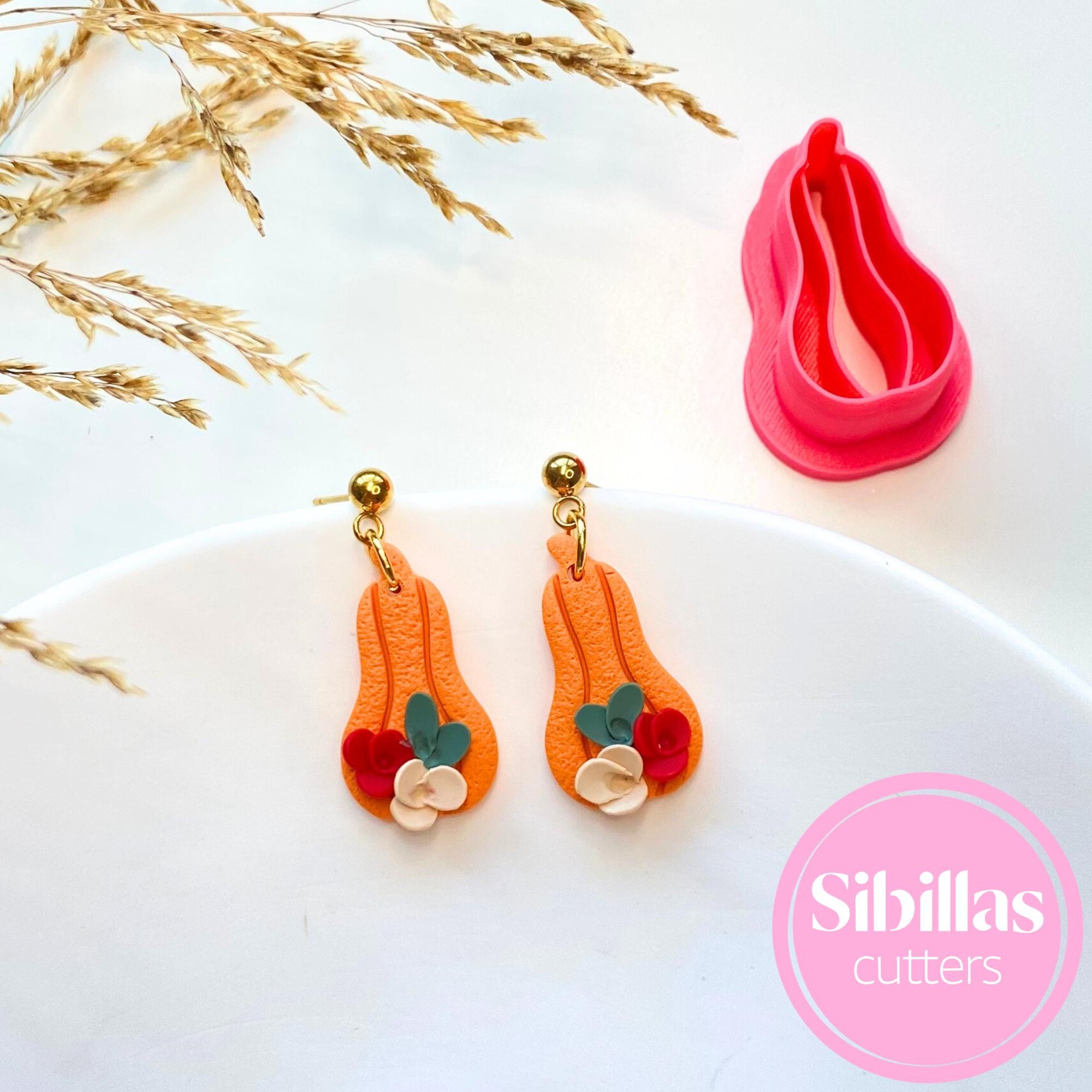 pumpkin clay cutter for fall jewelry making