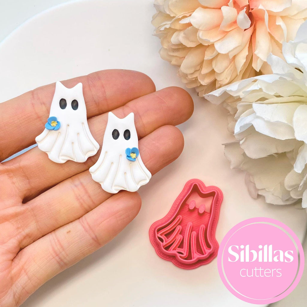 Cat Ghost Polymer Clay Cutters