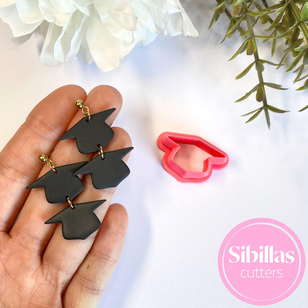 Graduation clay cutter: teacher earring clay cutters