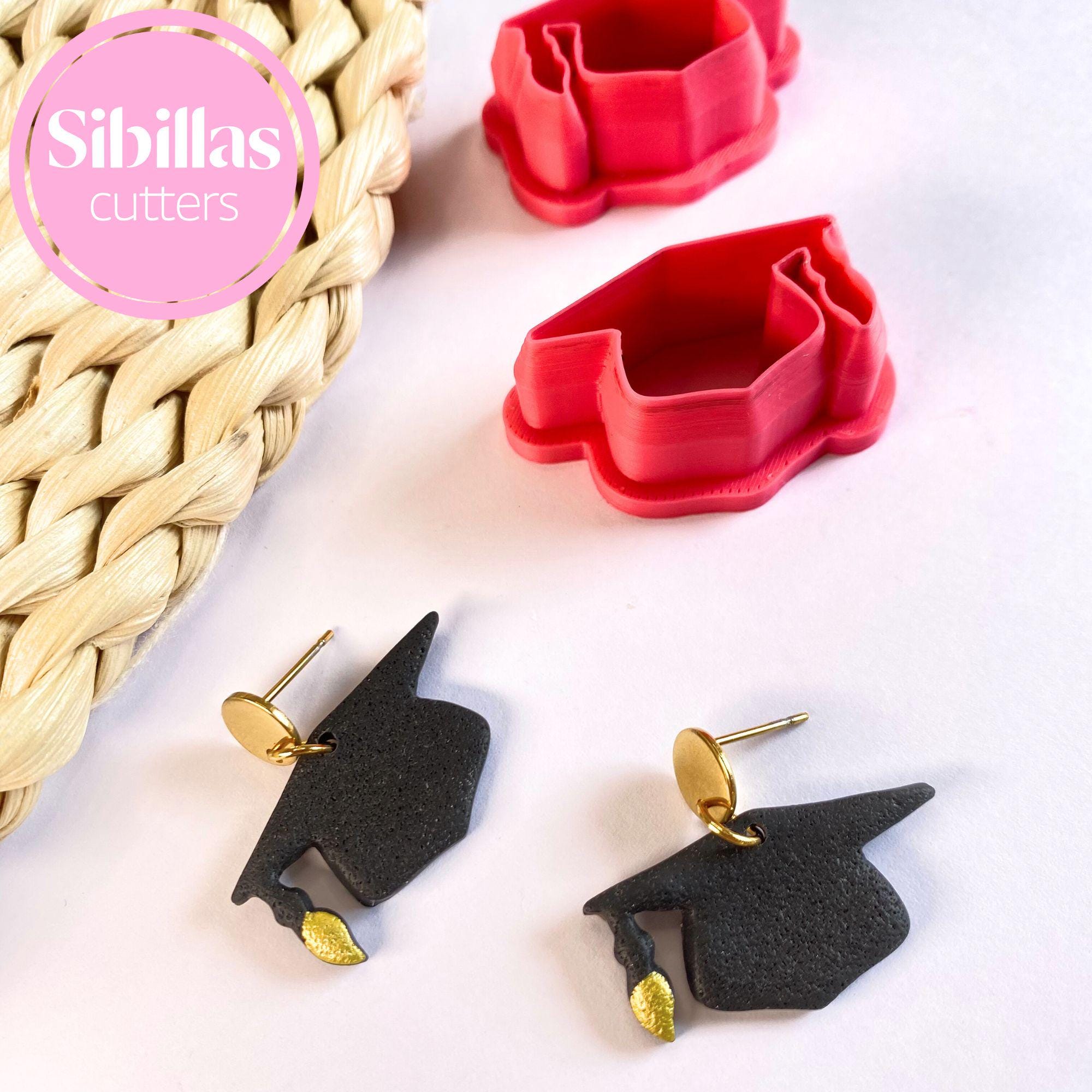 Graduation clay cutter: Back to school polymer clay cutters