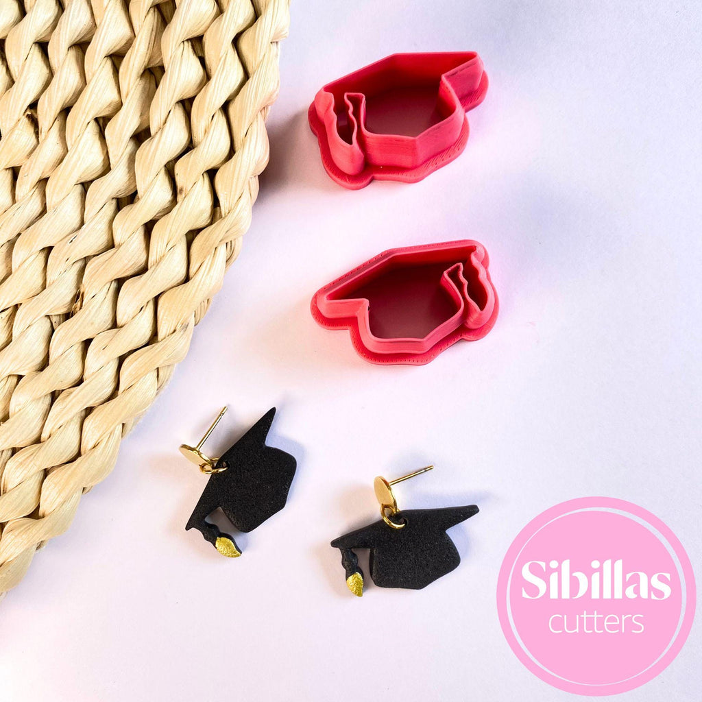 Graduation clay cutter: Back to school polymer clay cutters