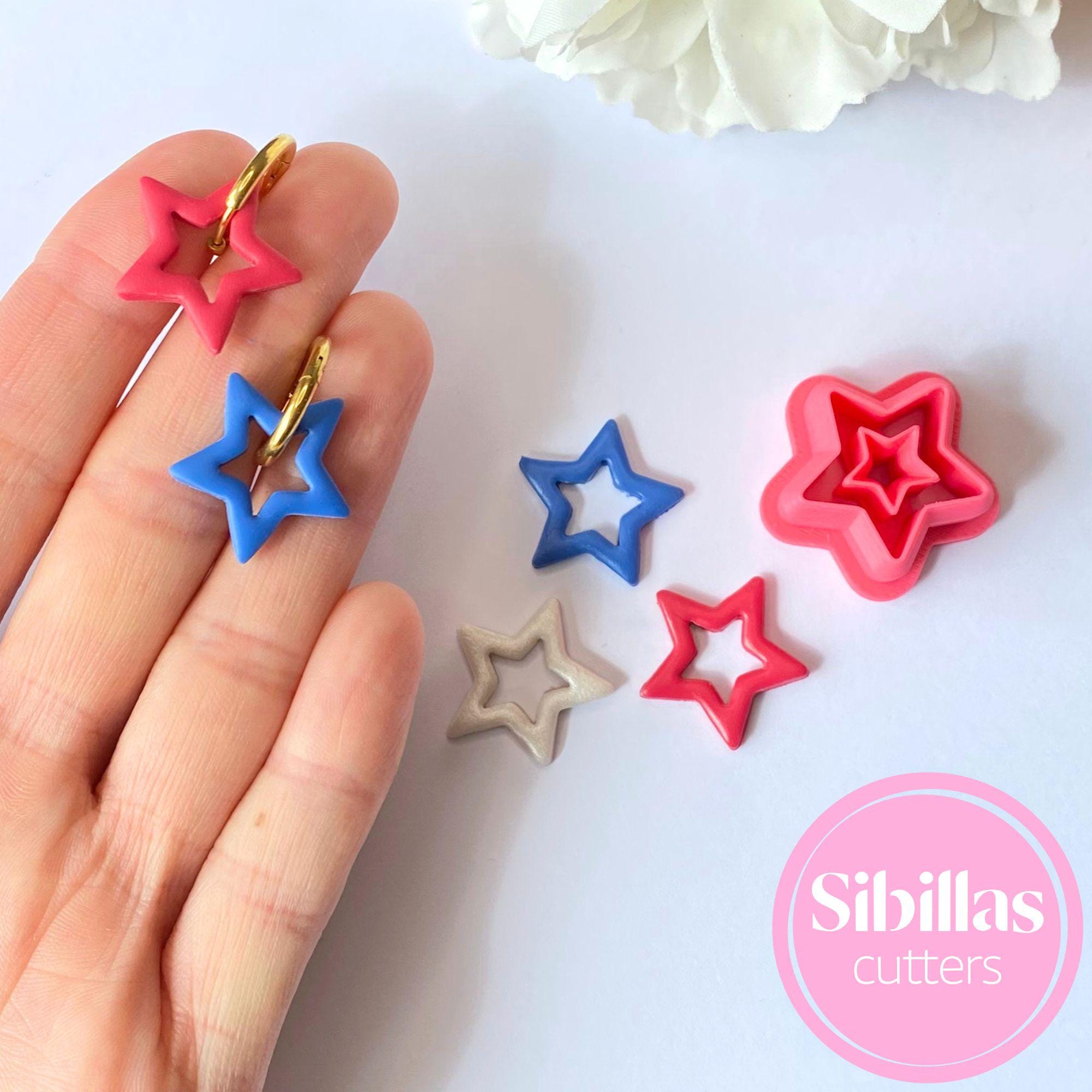4th of july polymer clay cutter, USA Star earring clay cutter, Patriotic cutter, Fourth of July donut polymer clay tool, America cutter set