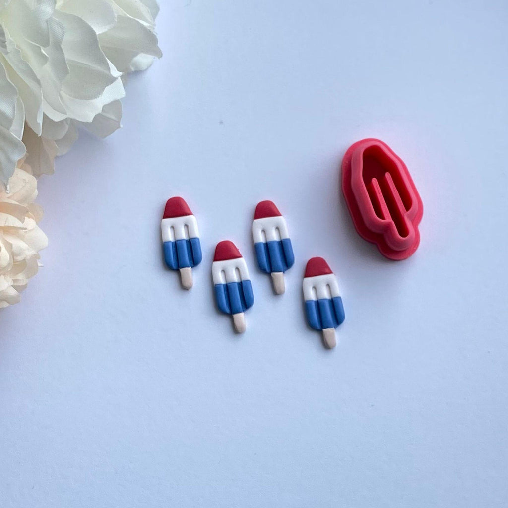 Popsicle Polymer Clay Cutter: USA 4th of July Patriotic Jewelry