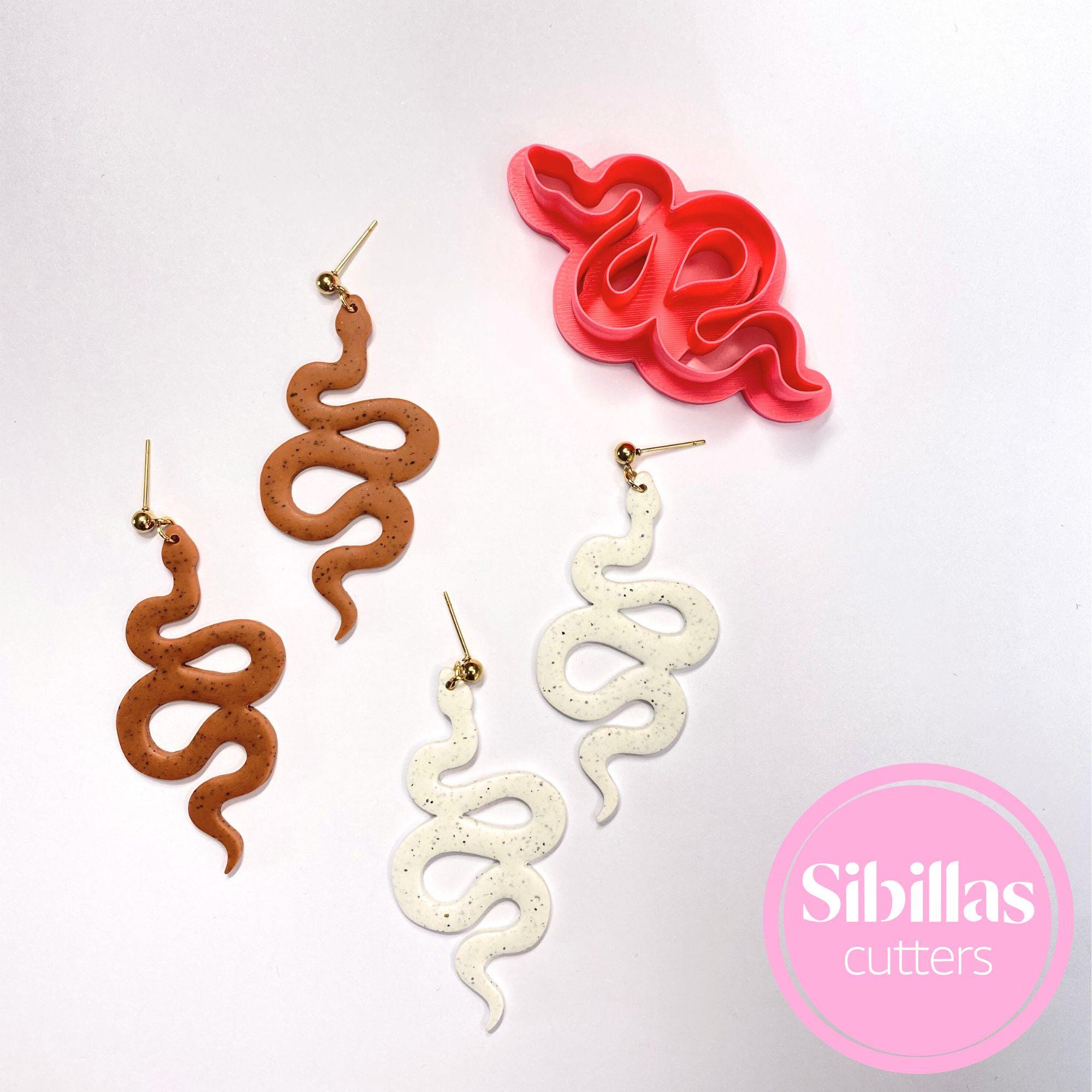 Snake clay cutter mirrored: whimsical jewelry make supply