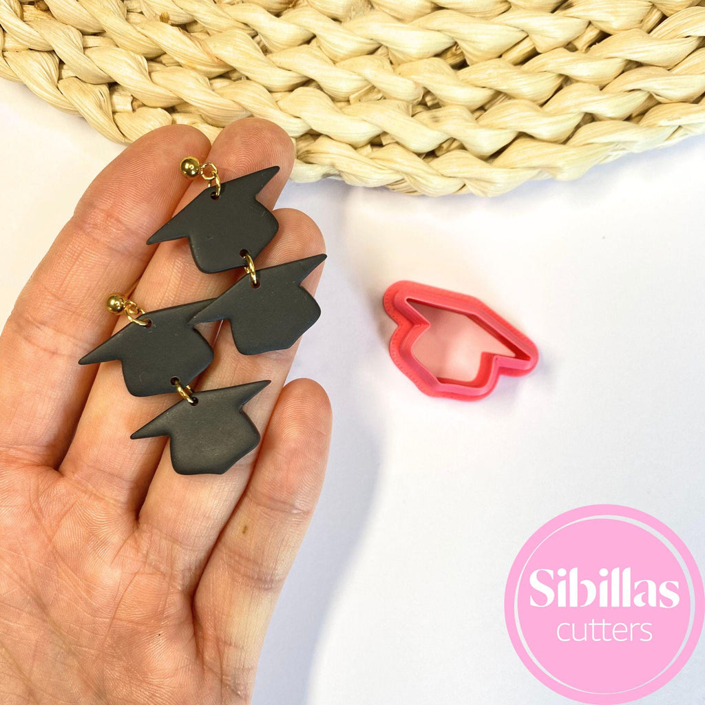 Graduation clay cutter: teacher earring clay cutters