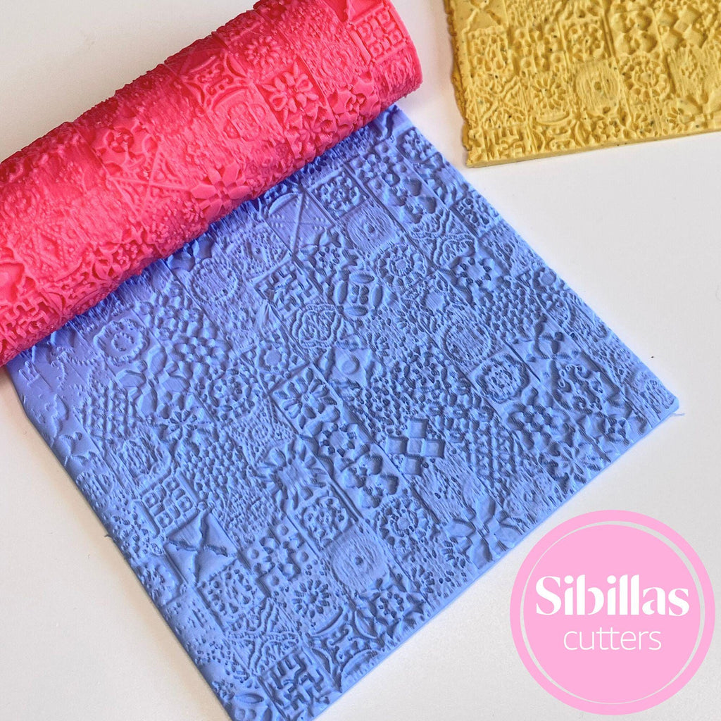 Clay roller tiles: Moroccan stamps Polymer Clay Jewelry