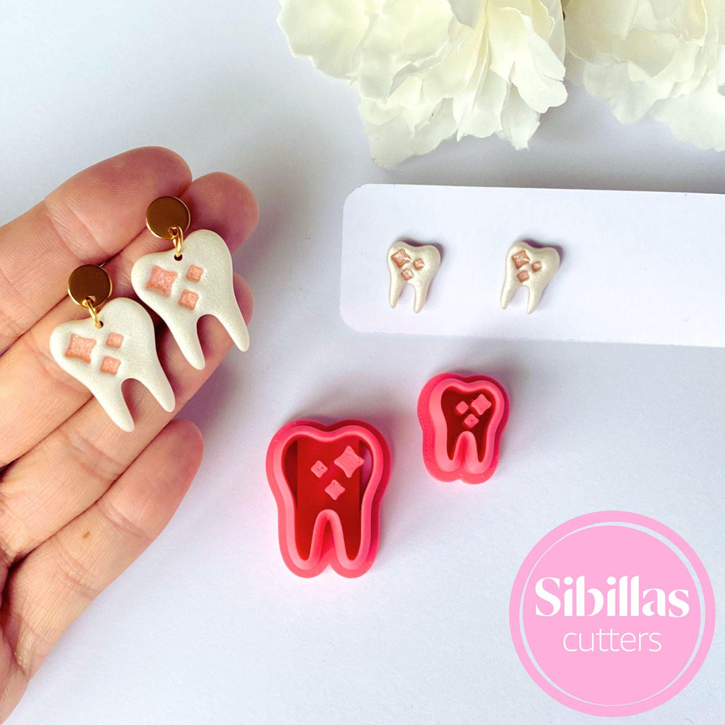 Tooth Polymer Clay Cutter: Dentist Earring Jewelry Tool