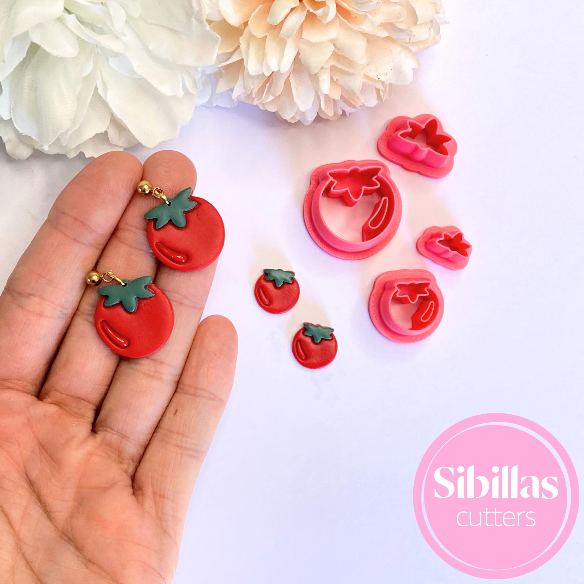 Tomato Polymer Clay Cutter Set: Summer Fruit Earring Tool