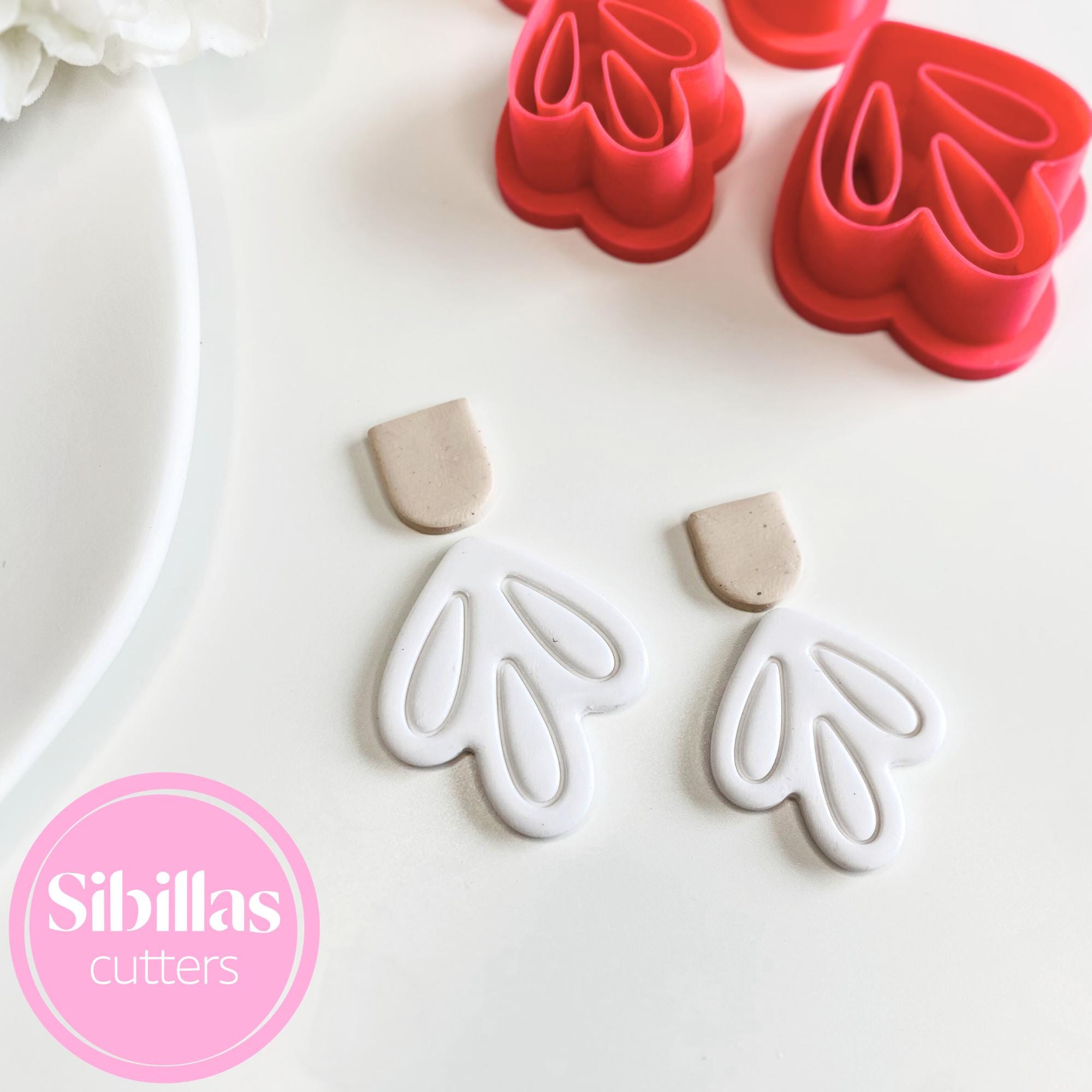 Leave Clay Cutter Set: Coquette polymer clay cutters with sharp edge