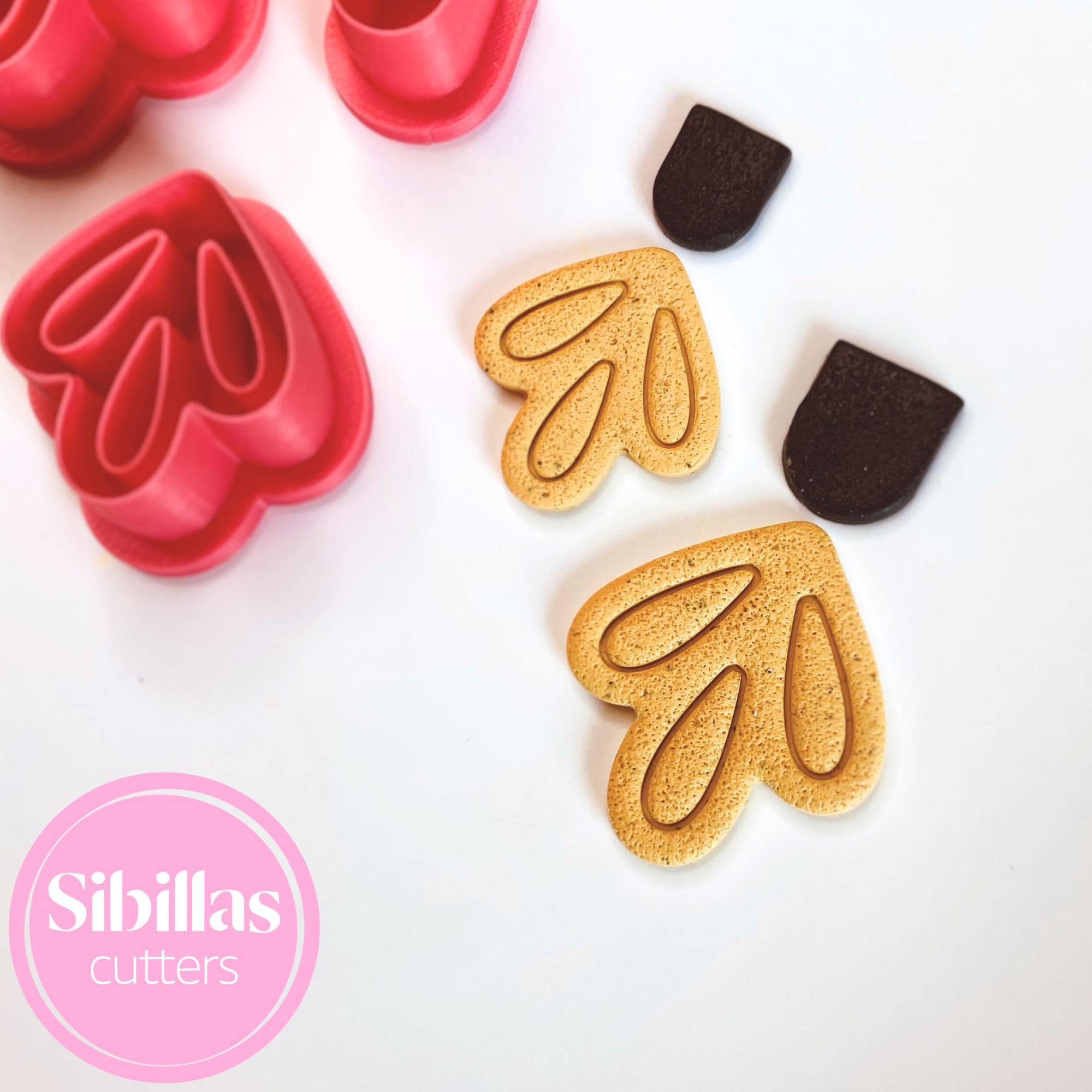 Leave Clay Cutter Set: Coquette polymer clay cutters with sharp edge
