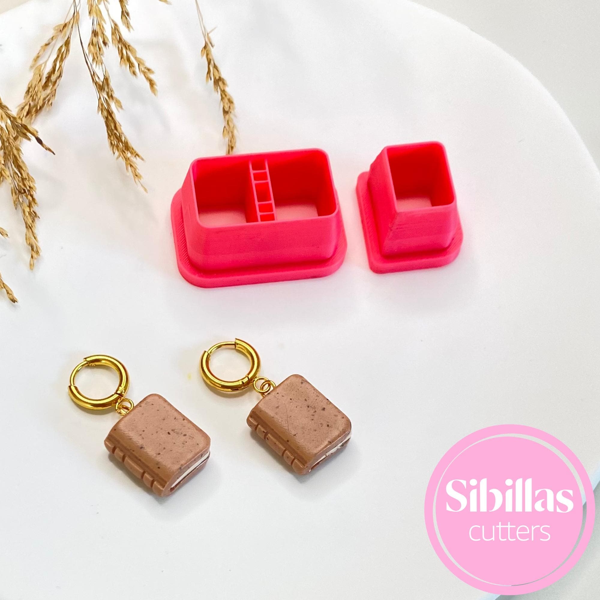 Book Polymer Clay Cutter Set: Autumn Earrings, Book Lover Gift