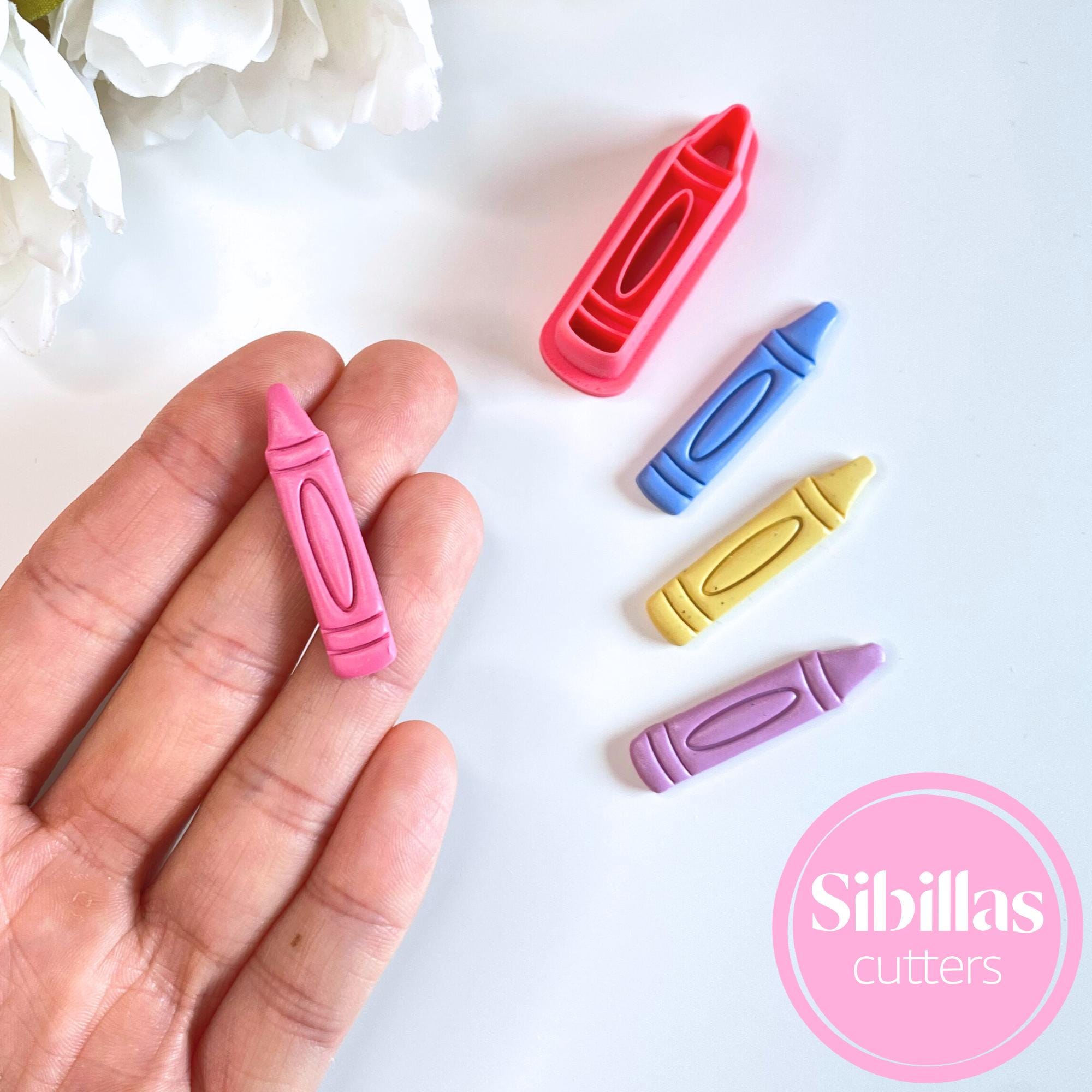 Crayon & Pencil Polymer Clay Cutter Set: Teacher Earrings, School Jewelry