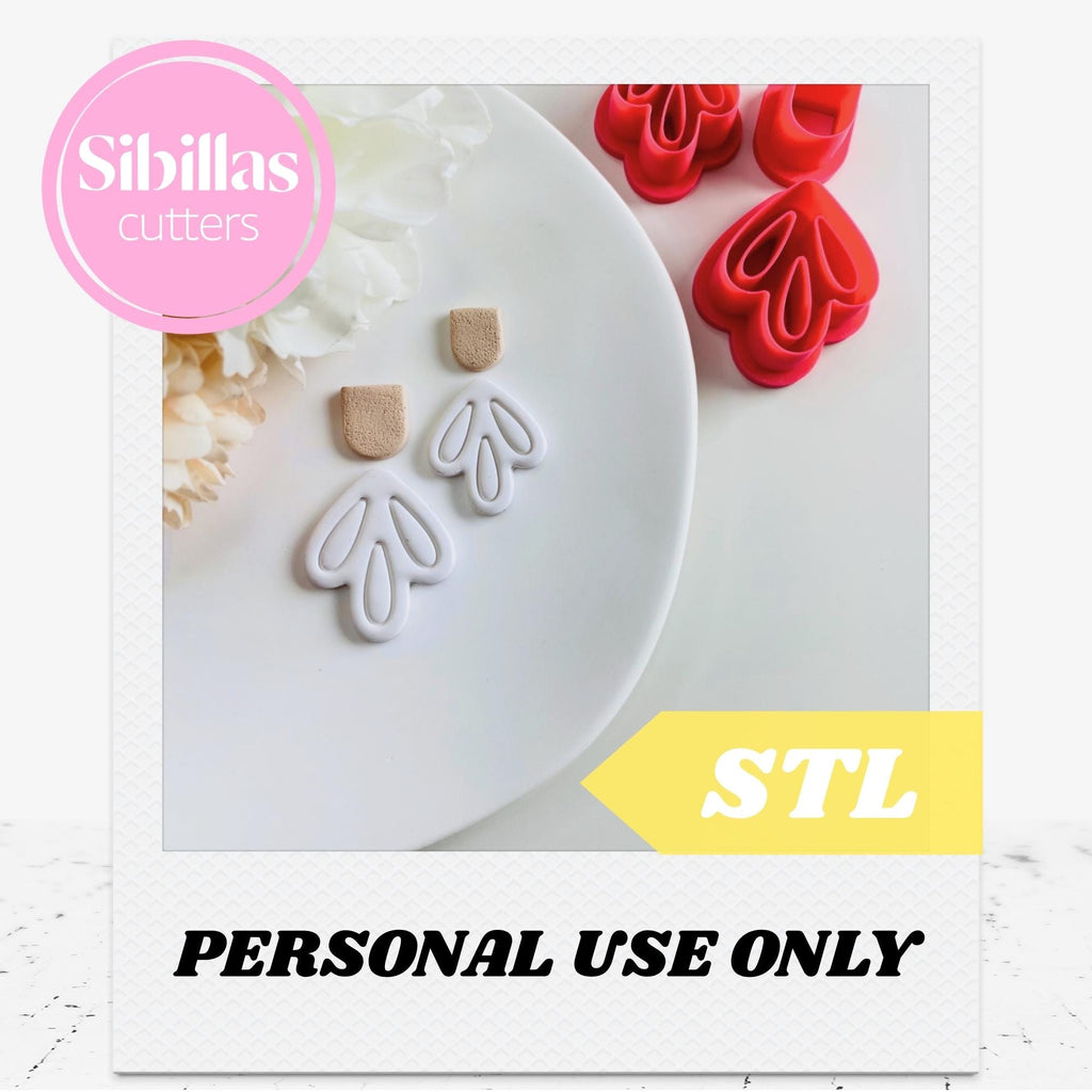 Leave cutter STL files, Boho shaped polymer clay cutter, Autumn Leaf Polymer Clay Cutter Set STL