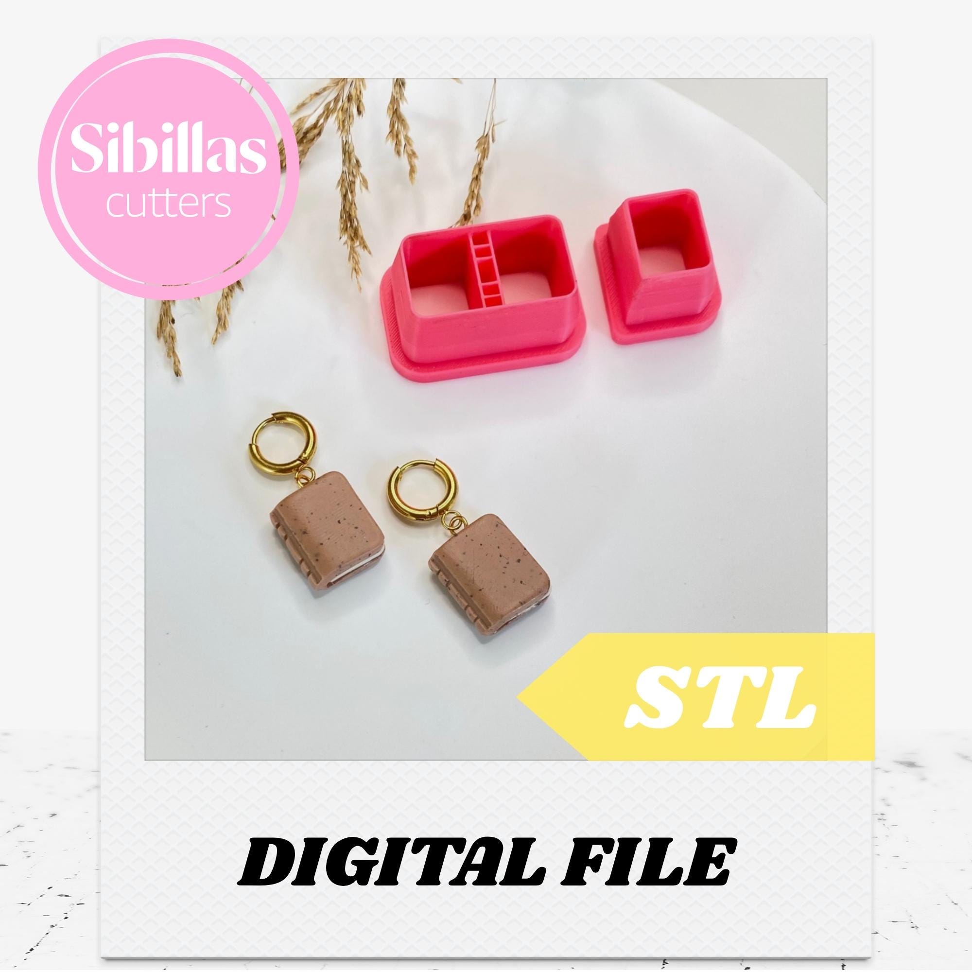 Book clay cutters STL: Fall Polymer clay cutters with tapered edge (Digital Download)