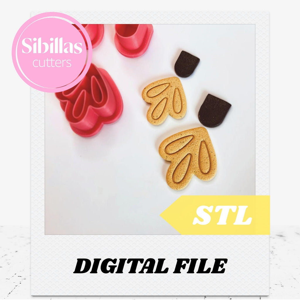 Leave cutter STL files, Boho shaped polymer clay cutter, Autumn Leaf Polymer Clay Cutter Set STL