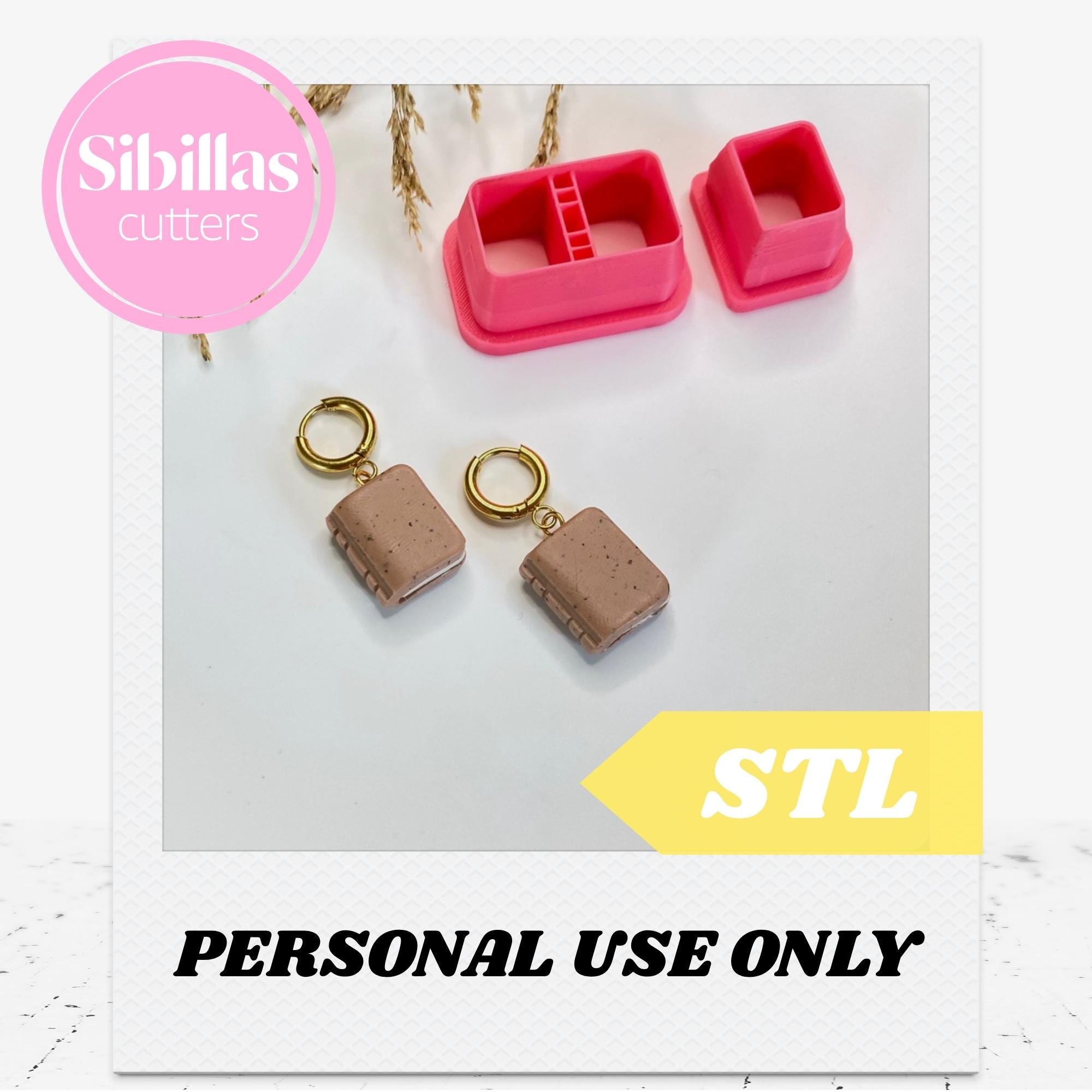 Book clay cutters STL: Fall Polymer clay cutters with tapered edge (Digital Download)