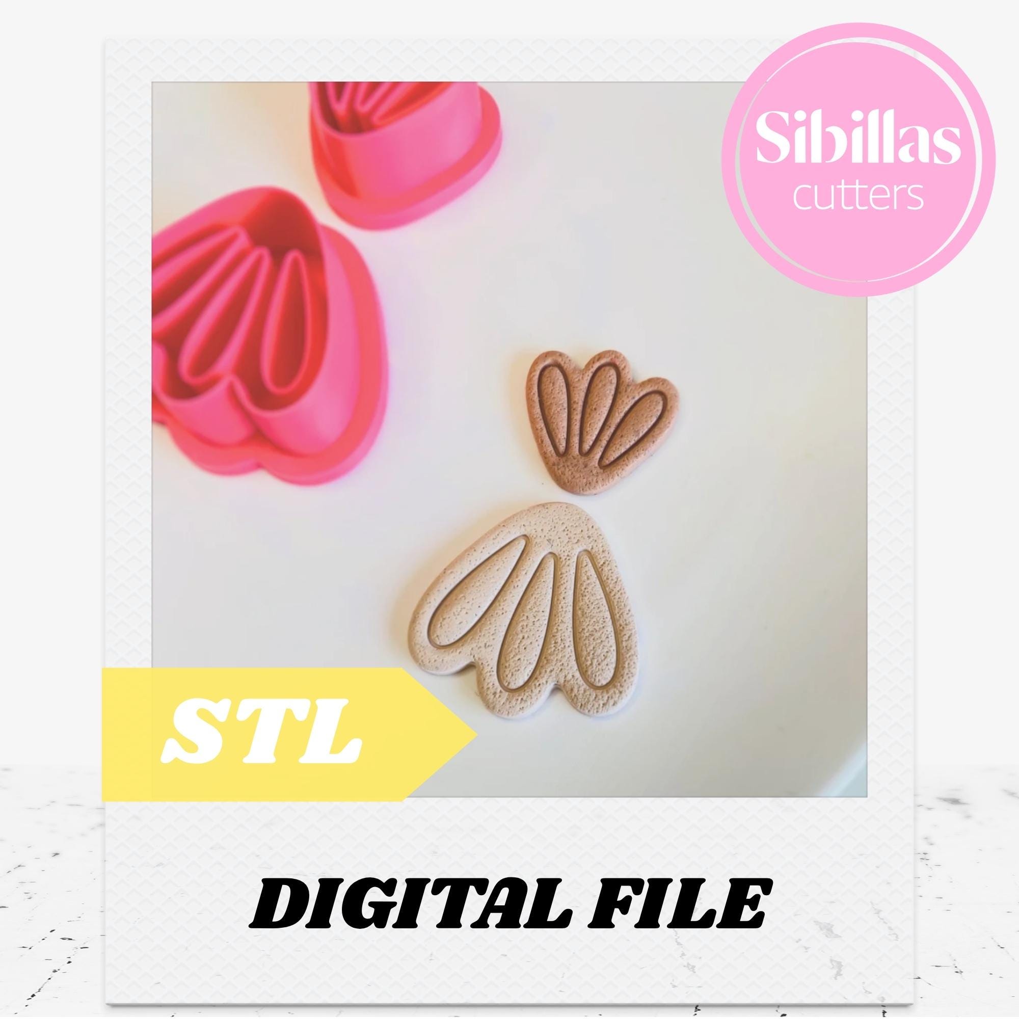 Modern Polymer Clay Cutter STL: Organic Scalloped Jewelry Tool (Digital Download)