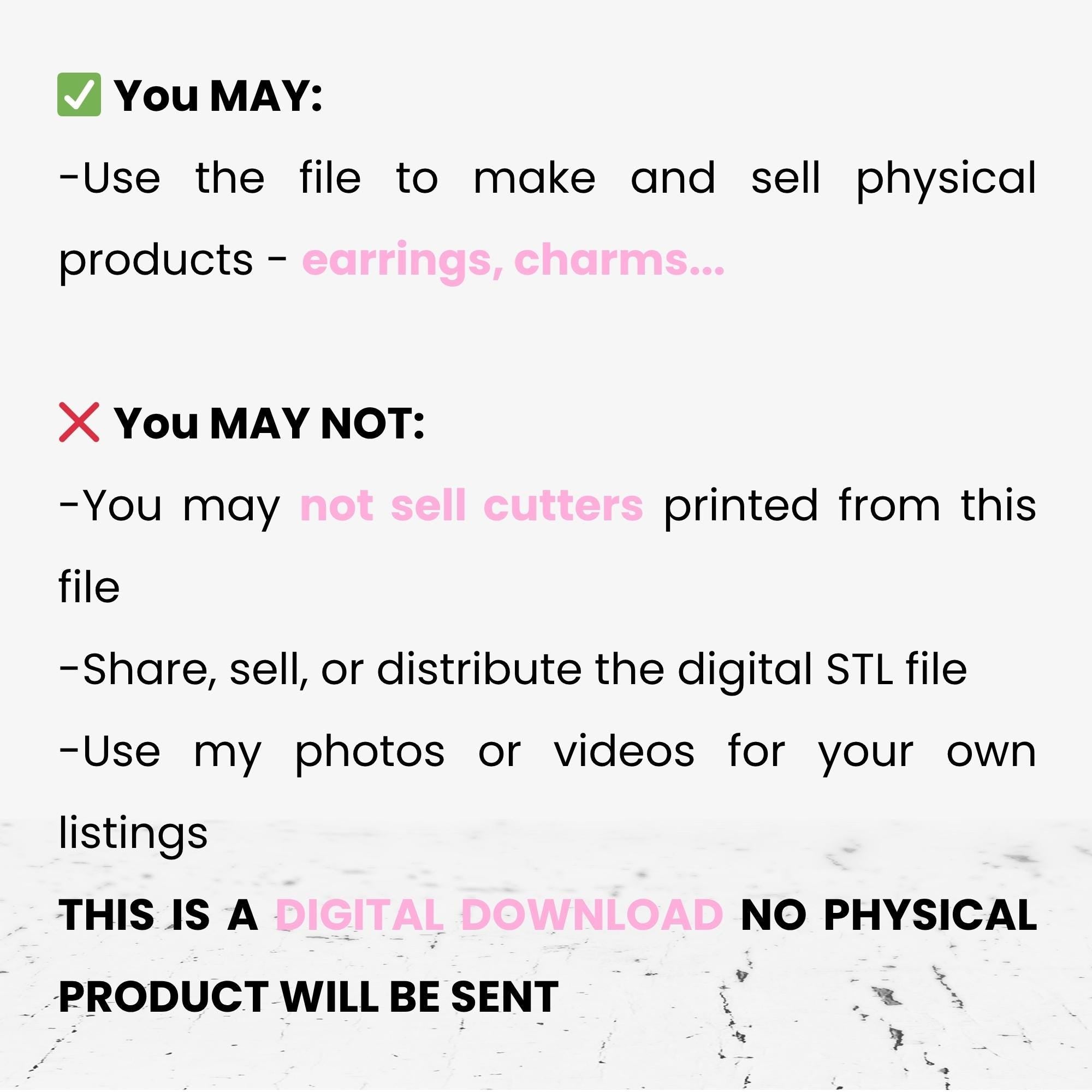 Abstract floral polymer clay stencil STL: Leaf Texture for clay Jewelry and DIY projects (Digital Download)