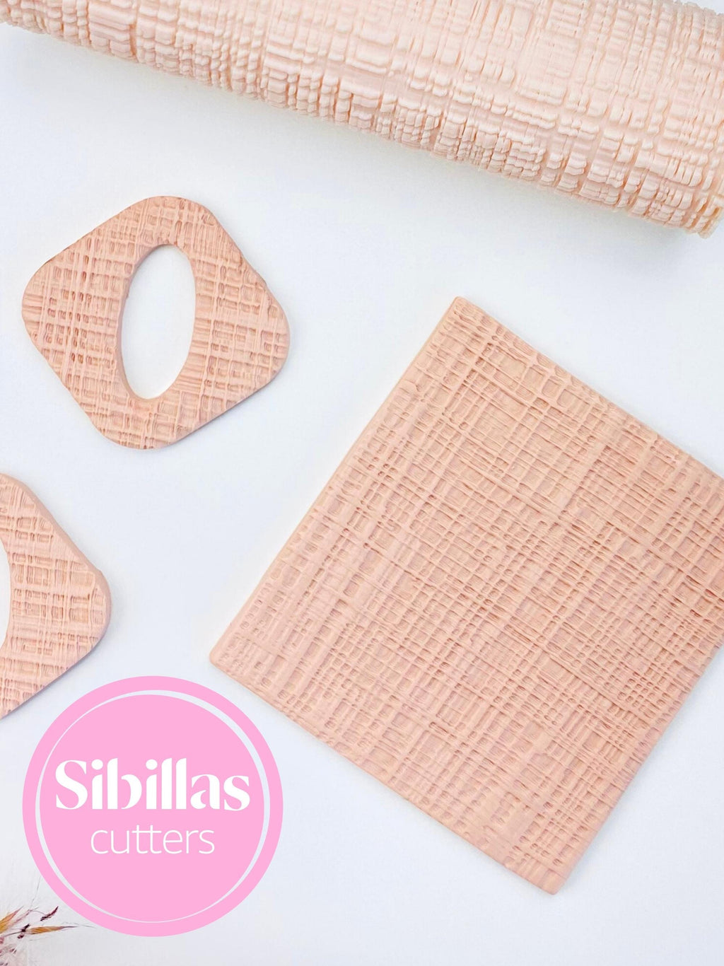 Gauze fabric Texture Roller – Lines Pattern Clay Embossing Tool for Crafting & DIY Projects