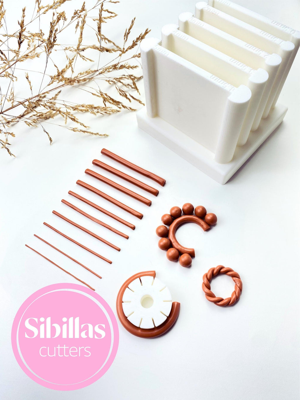 Strip roller for polymer clay | Hoop & Strip Roller Guide | Clay Thickness and Gradient Tool for Jewelry Making